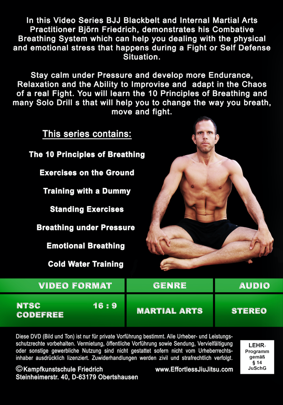 Combative Breathing: Breathing for BJJ & Fighting 3 DVD Set with Bjorn Friedrich - Budovideos