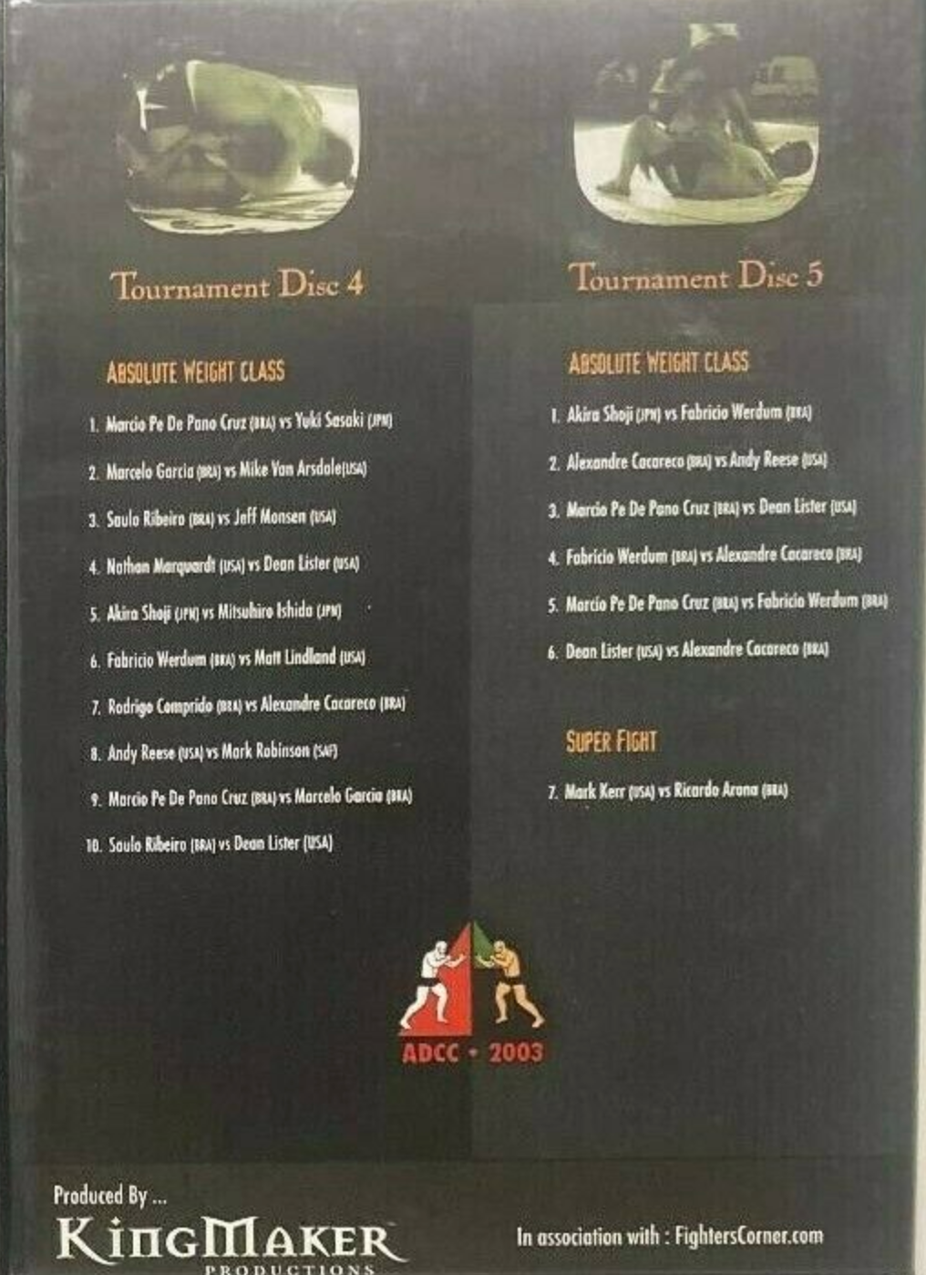 ADCC 2003 (5 DVD Set) (Preowned) - Budovideos