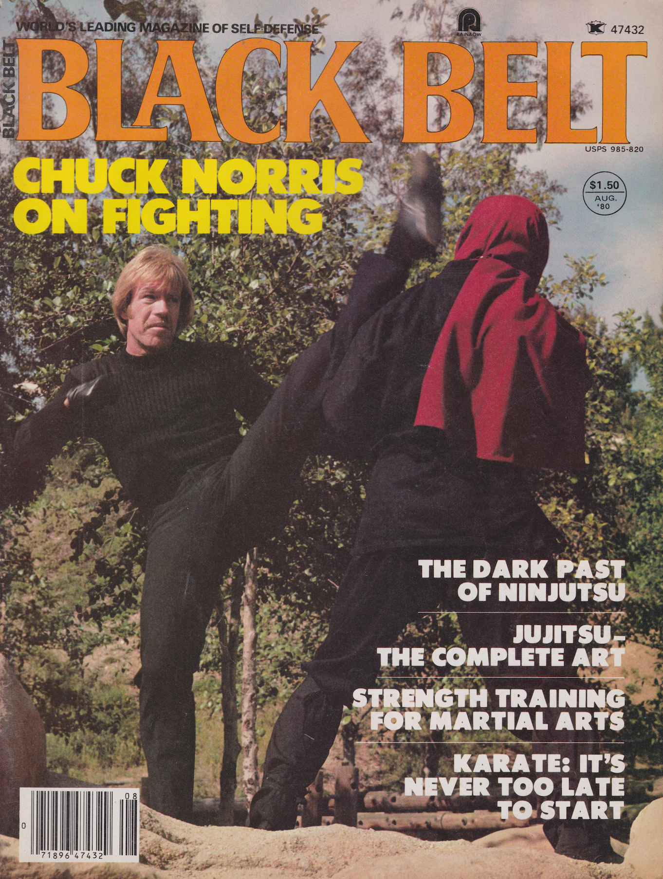 Black Belt Magazine Aug 1980 (Preowned) - Budovideos Inc