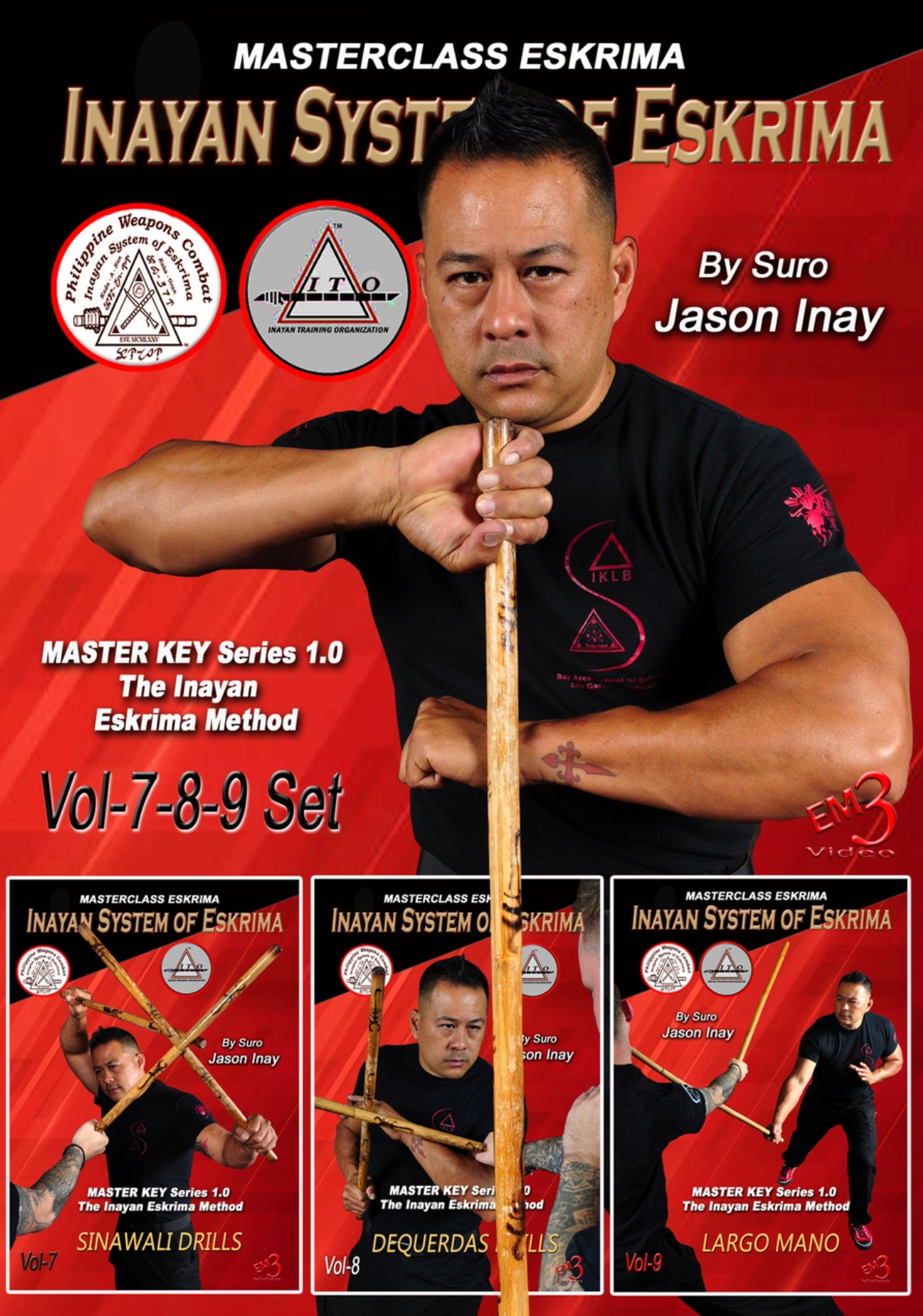 Inayan System of Eskrima Vol 7-9 DVD Set by Jason Inay - Budovideos Inc