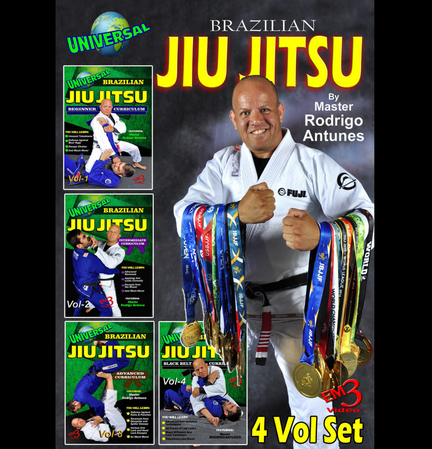Universal BJJ 4 Vol Series by Rodrigo Antunes (On Demand)
