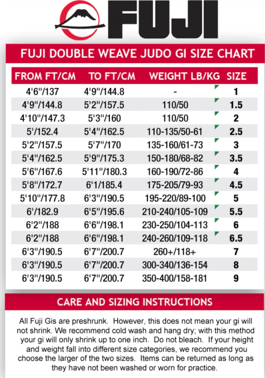 Fuji Double Weave Judo Gi - White