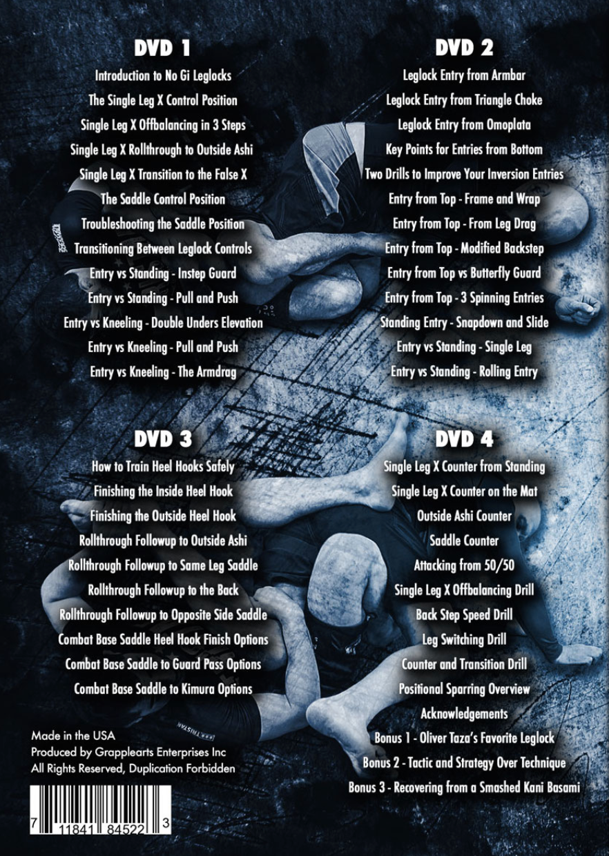 No Gi Leglocks 4 DVD Set with Oliver Taza - Budovideos Inc