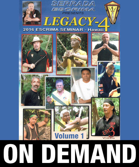 Serrada Escrima Legacy Seminar 4 Volume 1 (On Demand) - Budovideos Inc