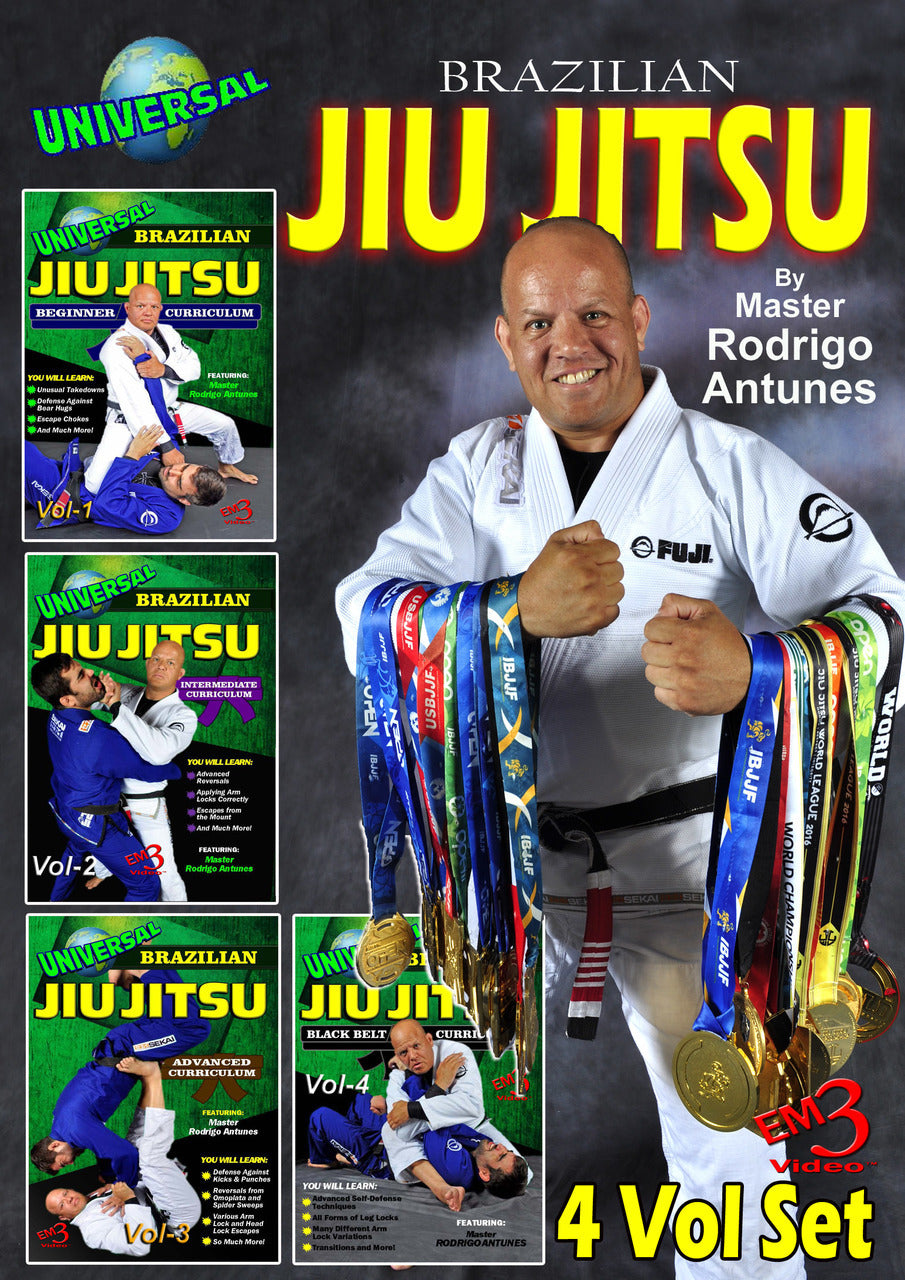 Universal Brazilian Jiu Jitsu By Rodrigo Antunes 4 DVD Set - Budovideos Inc