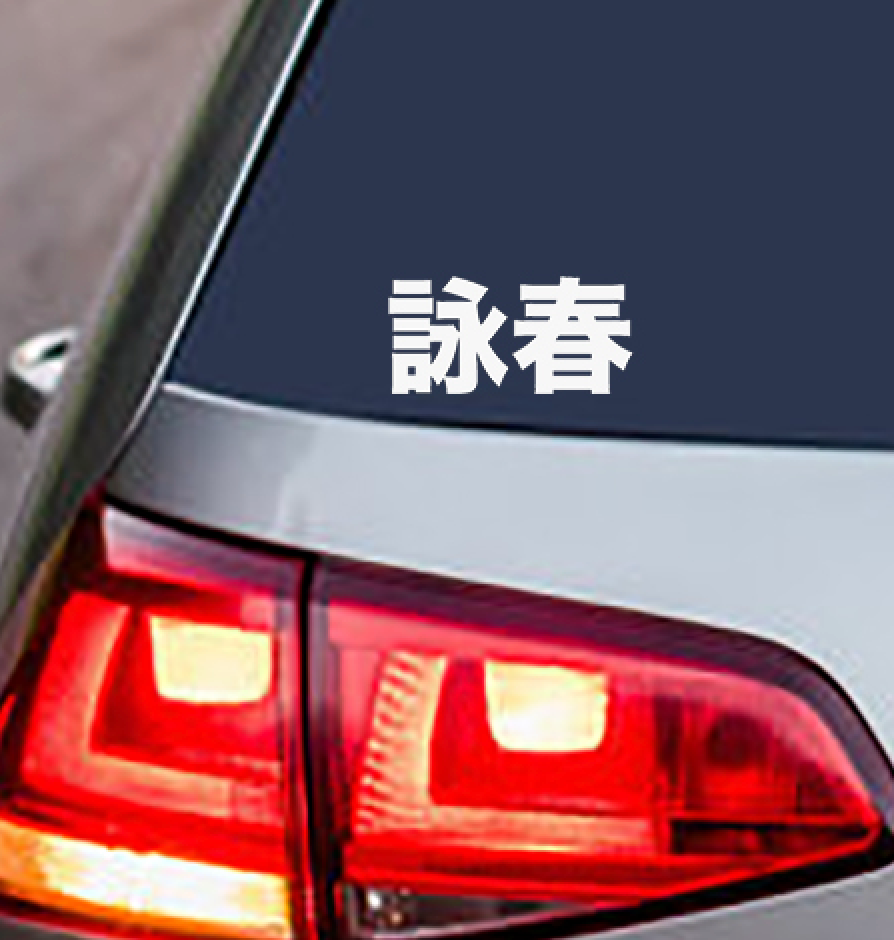 Wing Chun Hanzi Vinyl Decal Sticker