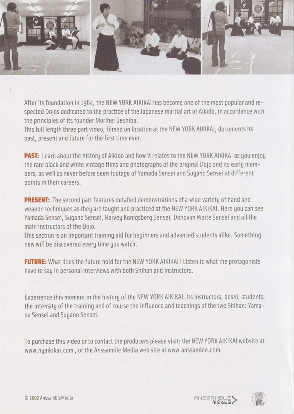 New York Aikikai: Past, Present, & Future DVD - Budovideos Inc