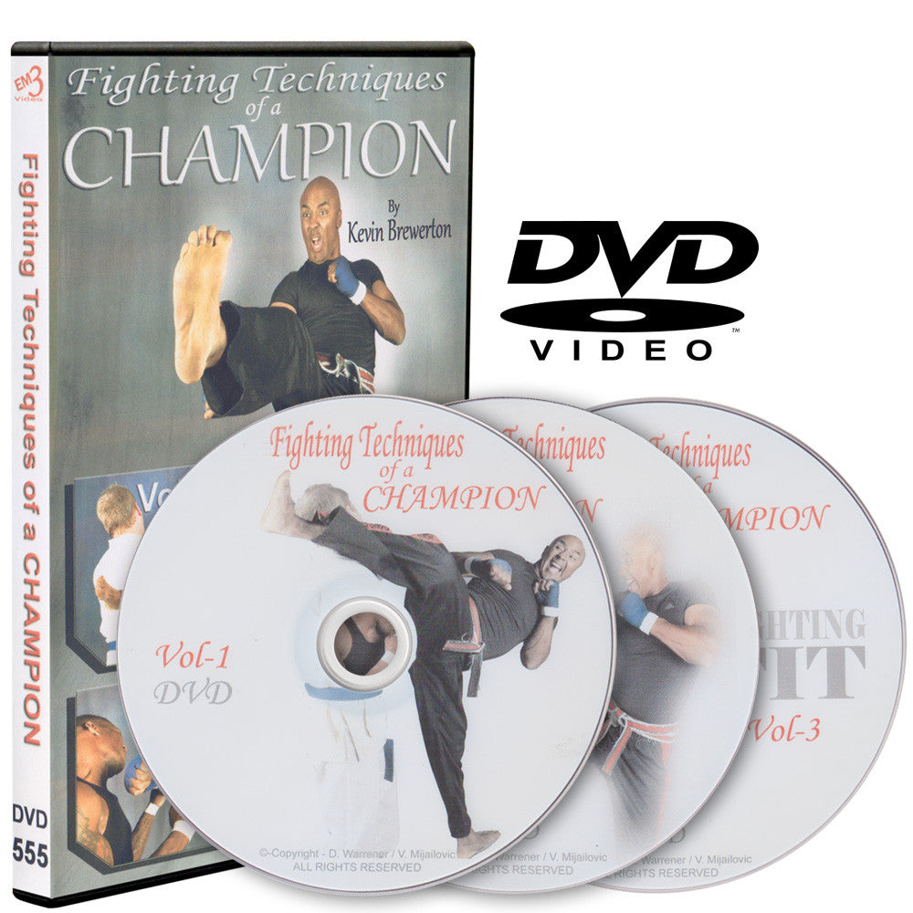 Fighting Techniques of a Champion 3 DVD Set by Kevin Brewerton - Budovideos Inc