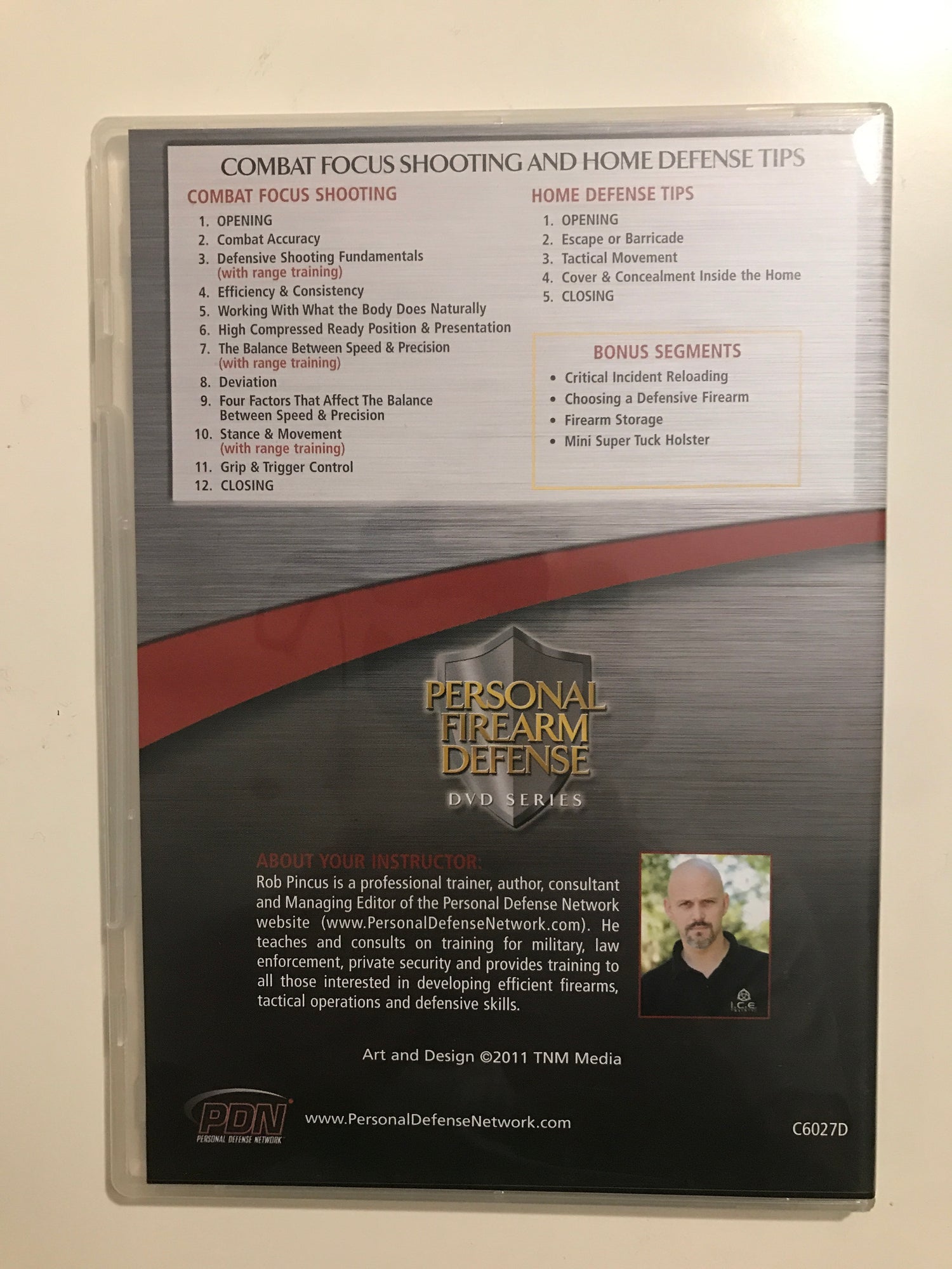 Personal Firearm Defense: Combat Focus Shooting & Home Defense Tips DVD by Rob Pincus (Preowned) - Budovideos Inc