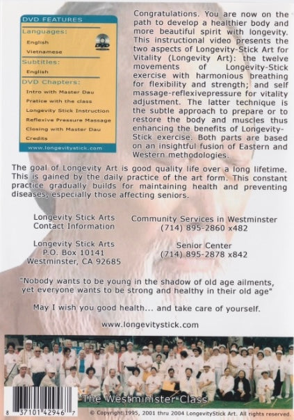 Longevity Stick Art for Vitality DVD by Mai Bac Dau (Preowned)