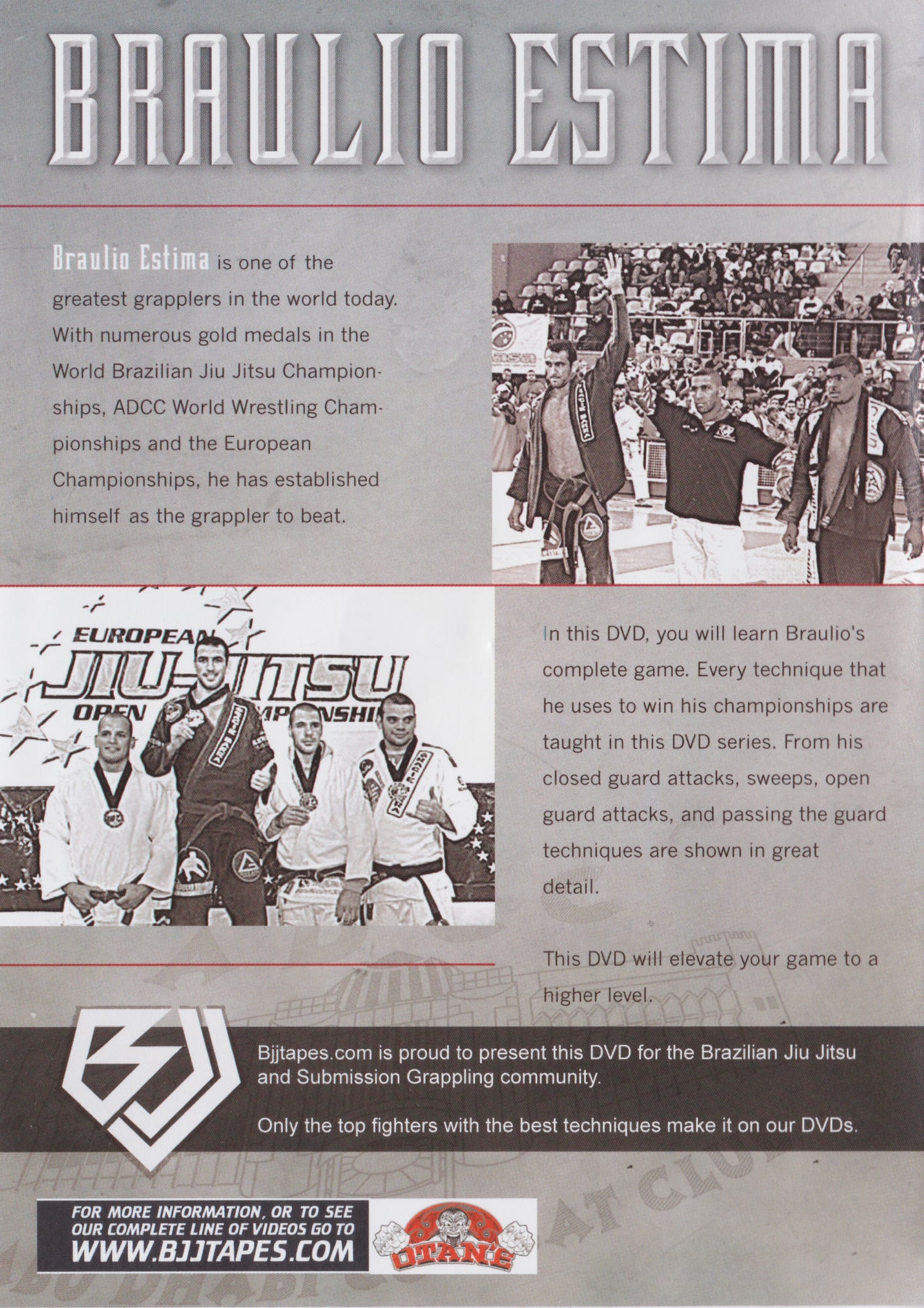 Braulio Estima BJJ Instructional 2 DVD Set (Preowned)