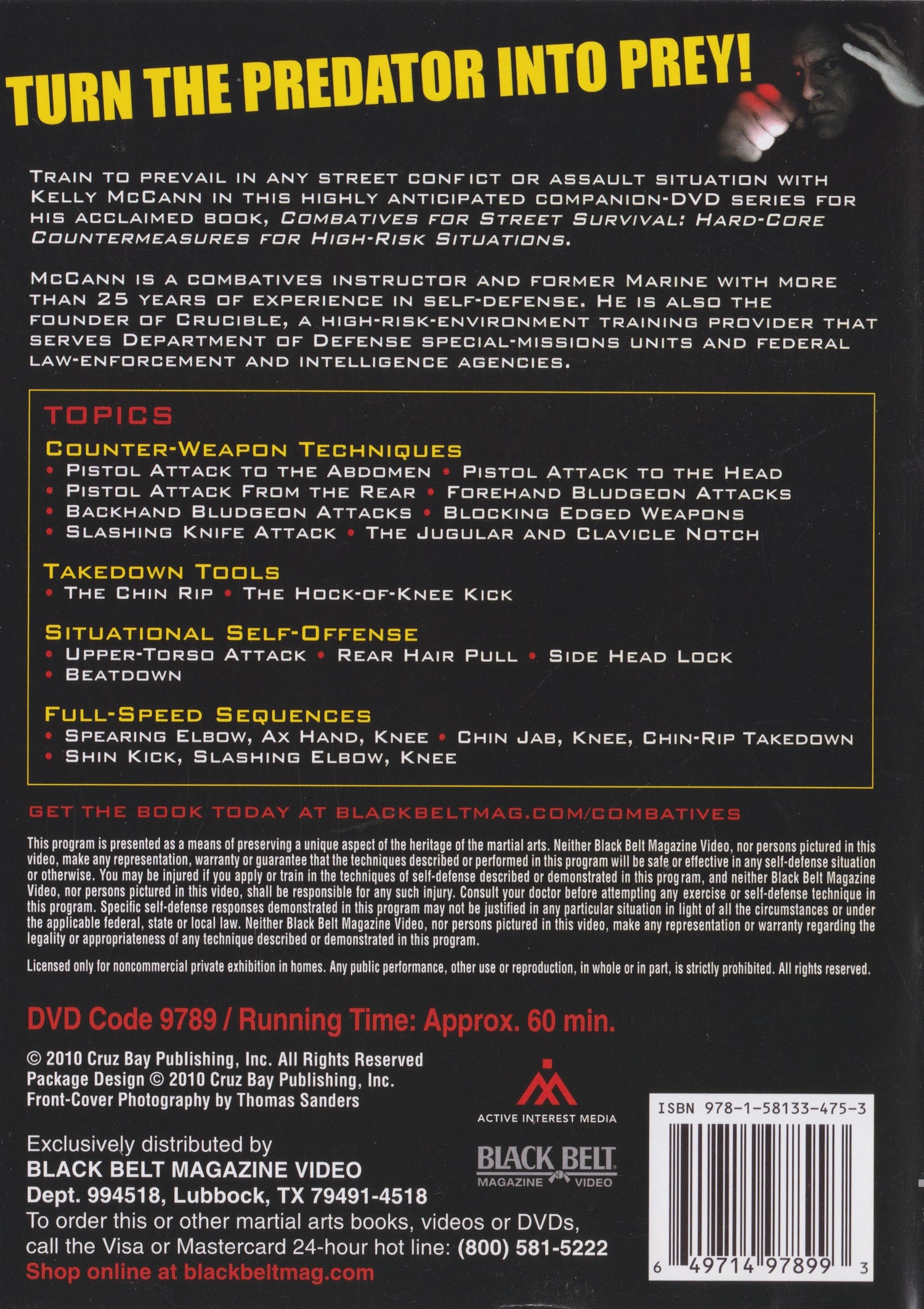 Combatives for Street Survival DVD 2: Weapon Counterattacks and Situational Combatives by Kelly McCann (Preowned)