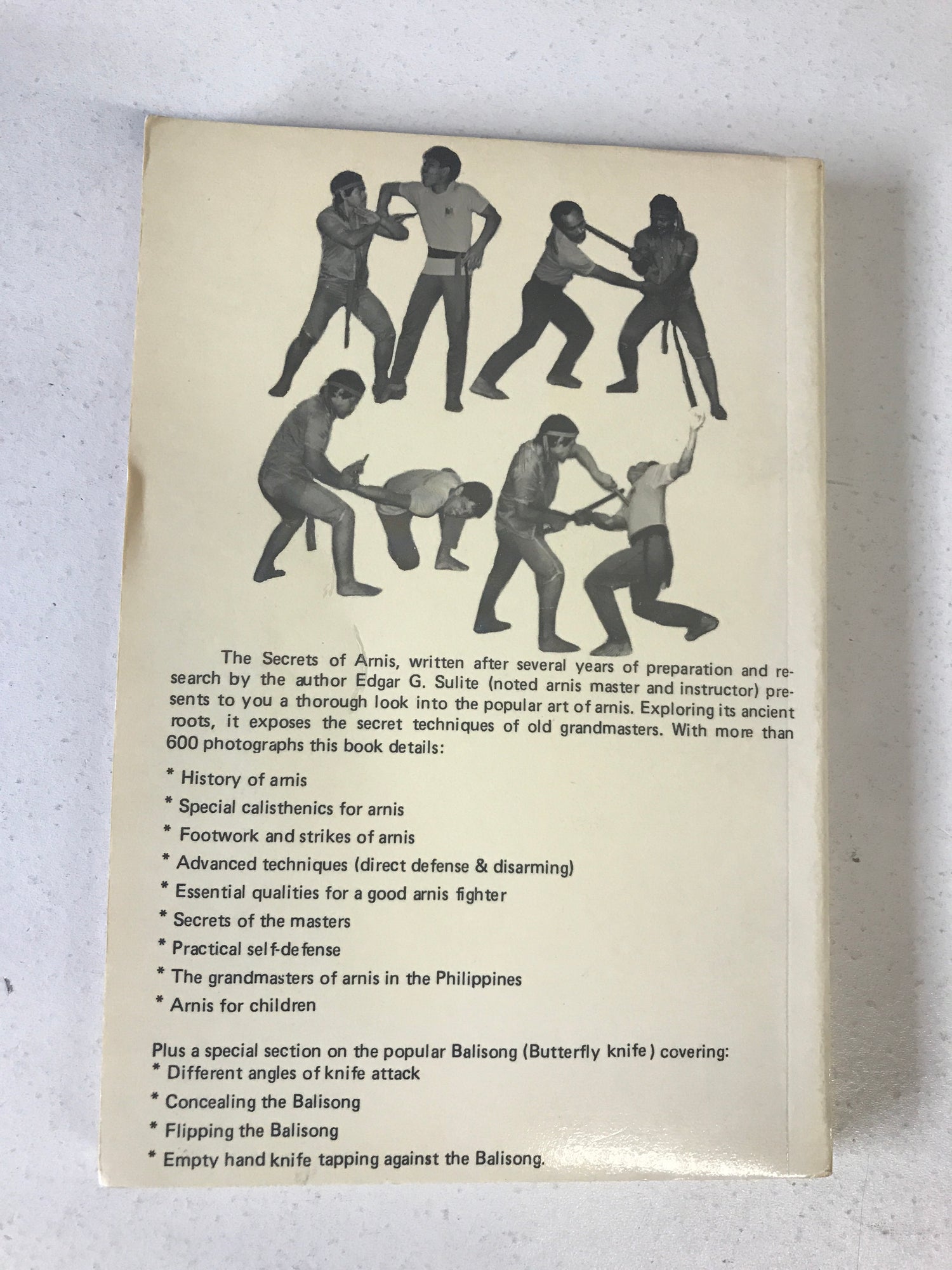 Secrets of Arnis Book by Edgar Sulite **SIGNED** (Preowned) - Budovideos