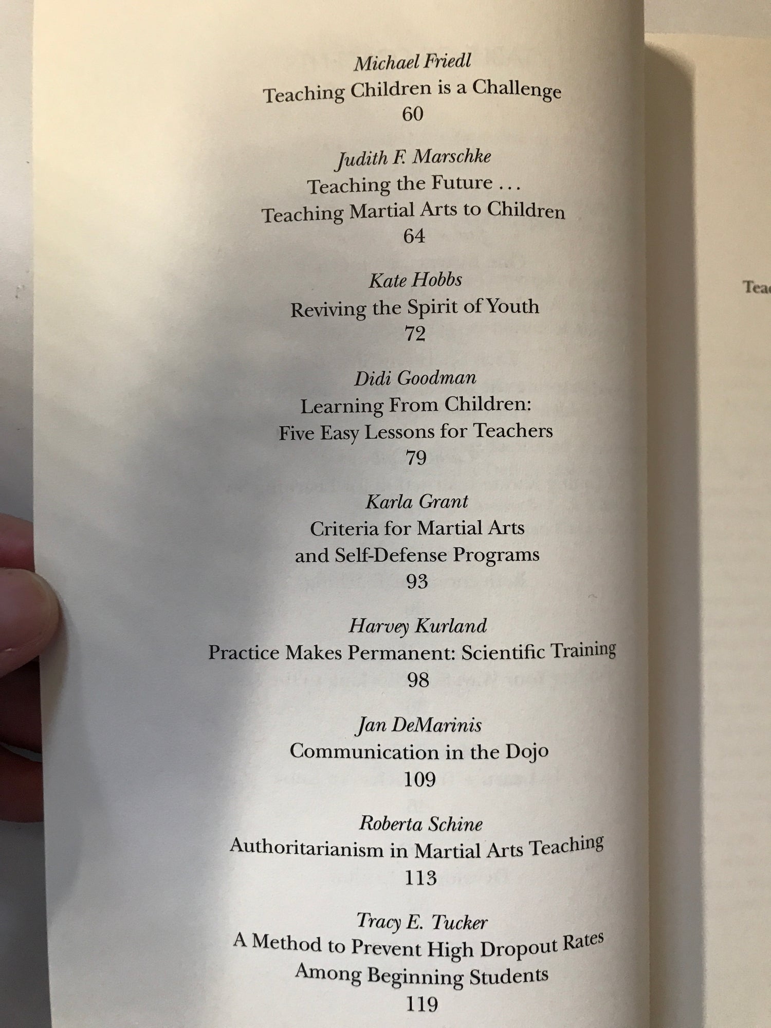 Martial Arts Teachers on Teaching Book by Carol Wiley (Preowned) - Budovideos Inc