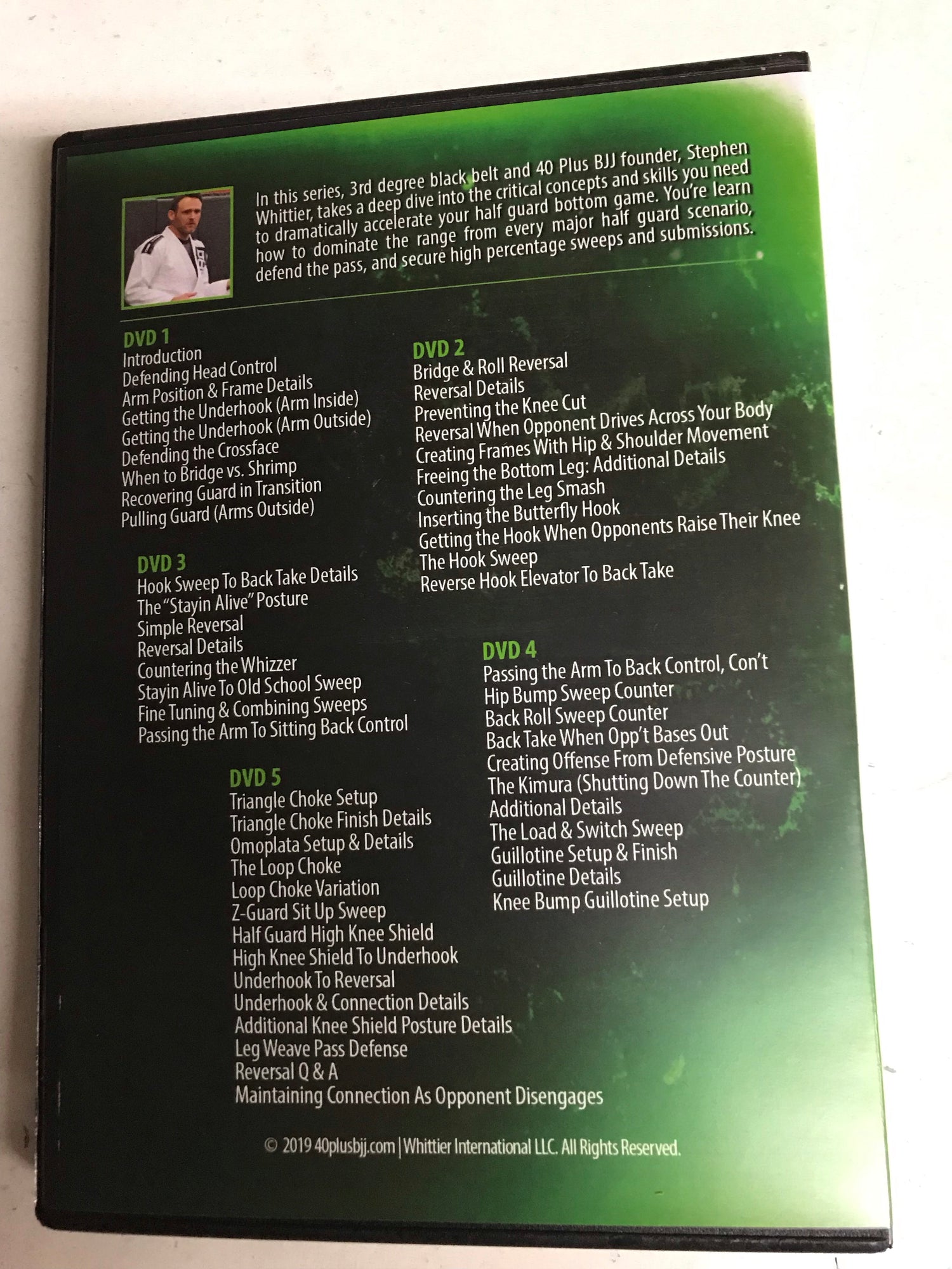 The Pillars: Half Guard Bottom Course 5 DVD Set by Stephen Whittier - Budovideos Inc