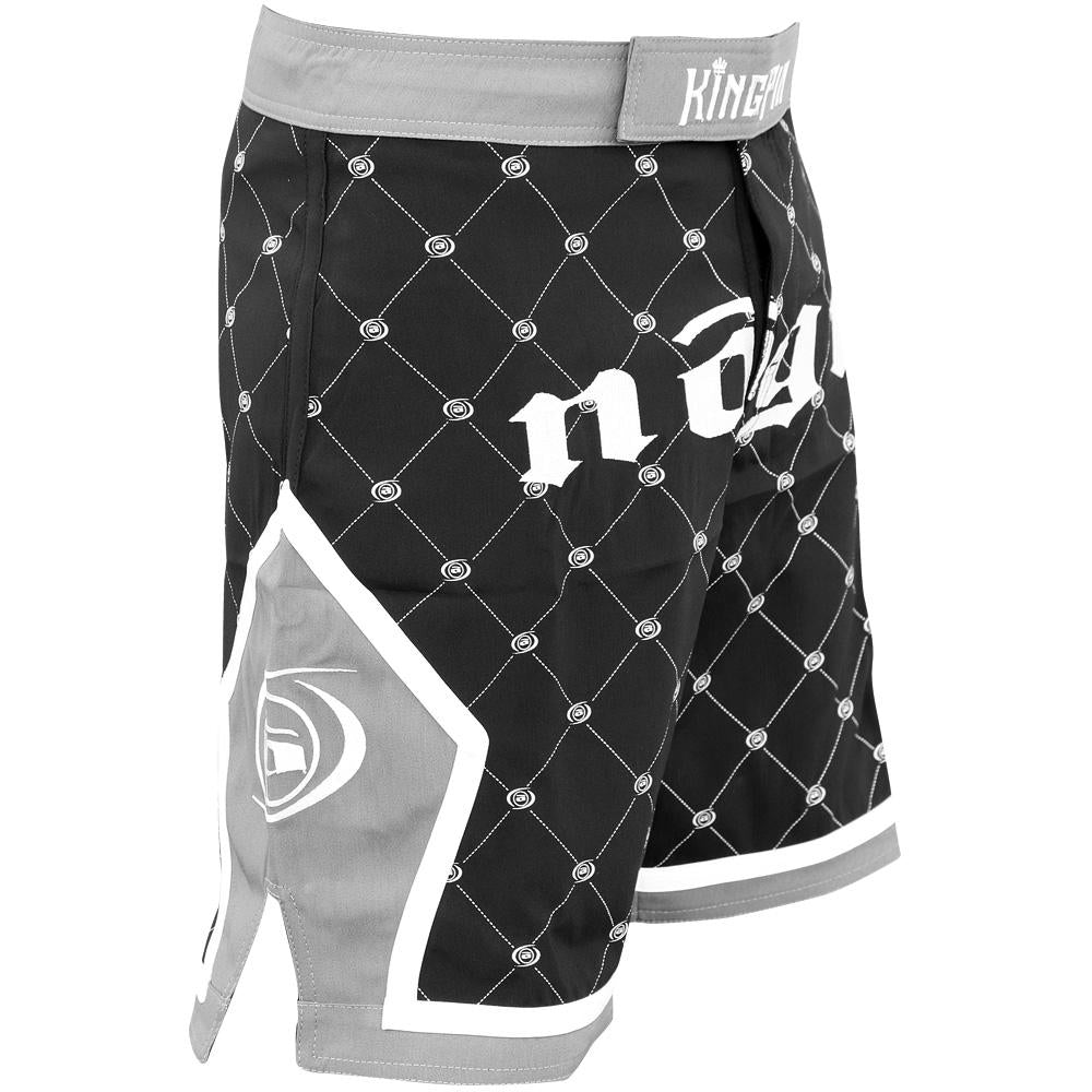 Kingpin 2.0 Black and Gray MMA Fight Shorts - Budovideos Inc