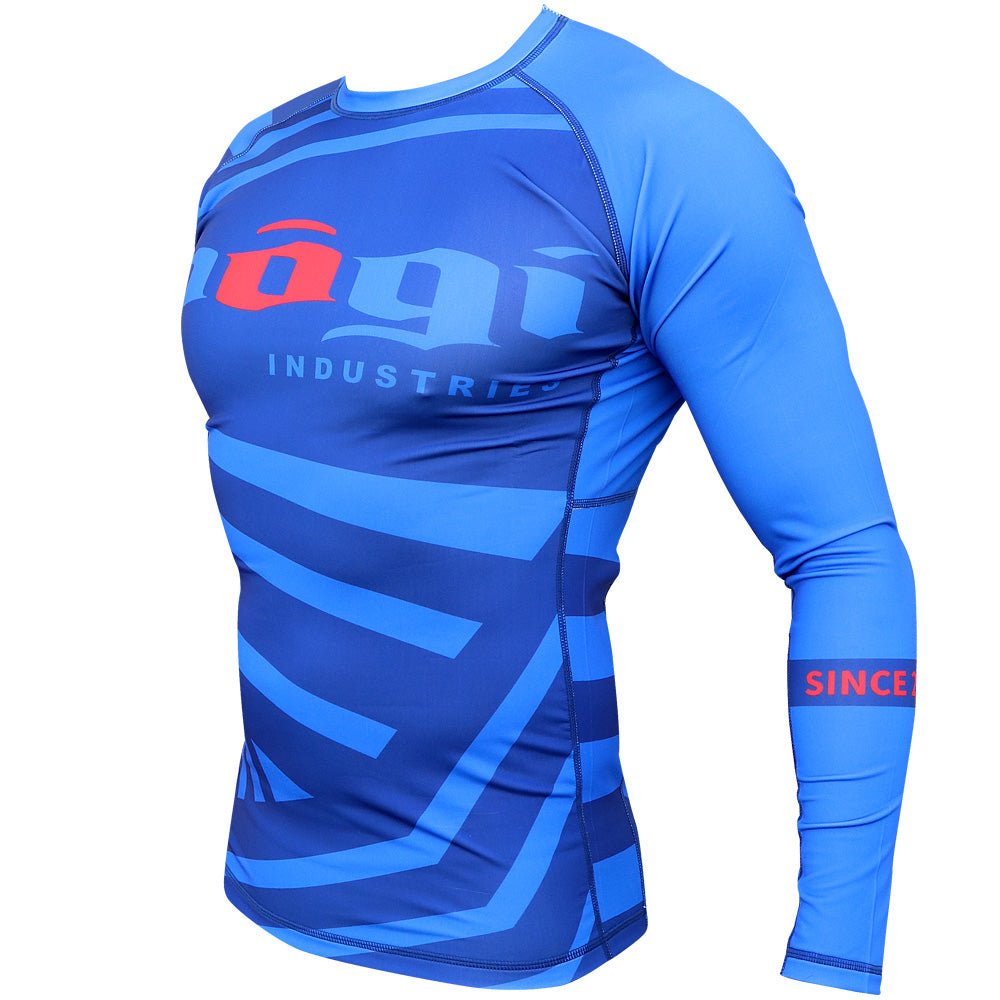 Exeter Long Sleeve Rank Rash Guard - Blue by Nogi Industries