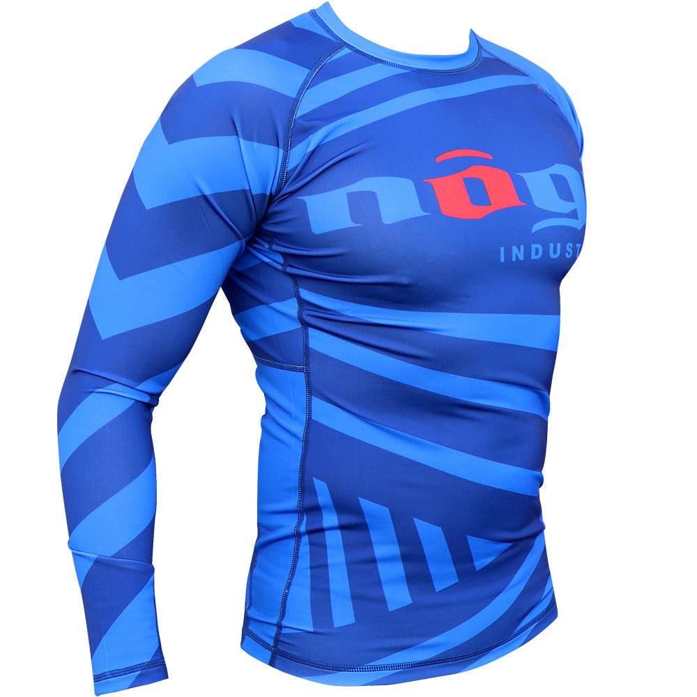 Exeter Long Sleeve Rank Rash Guard - Blue by Nogi Industries