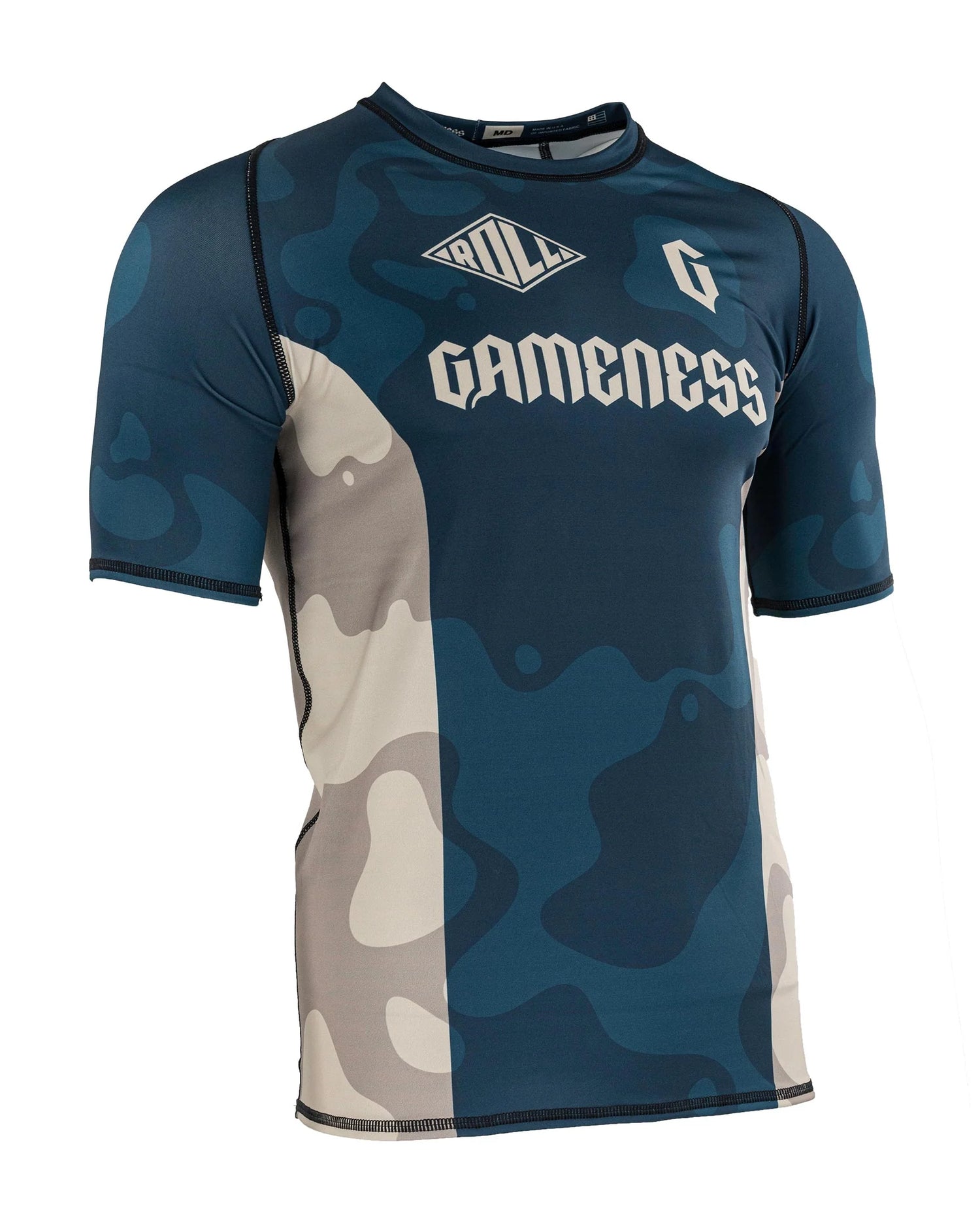 Mens Meeting Of The Waters Short Sleeve Rash Guard by Gameness