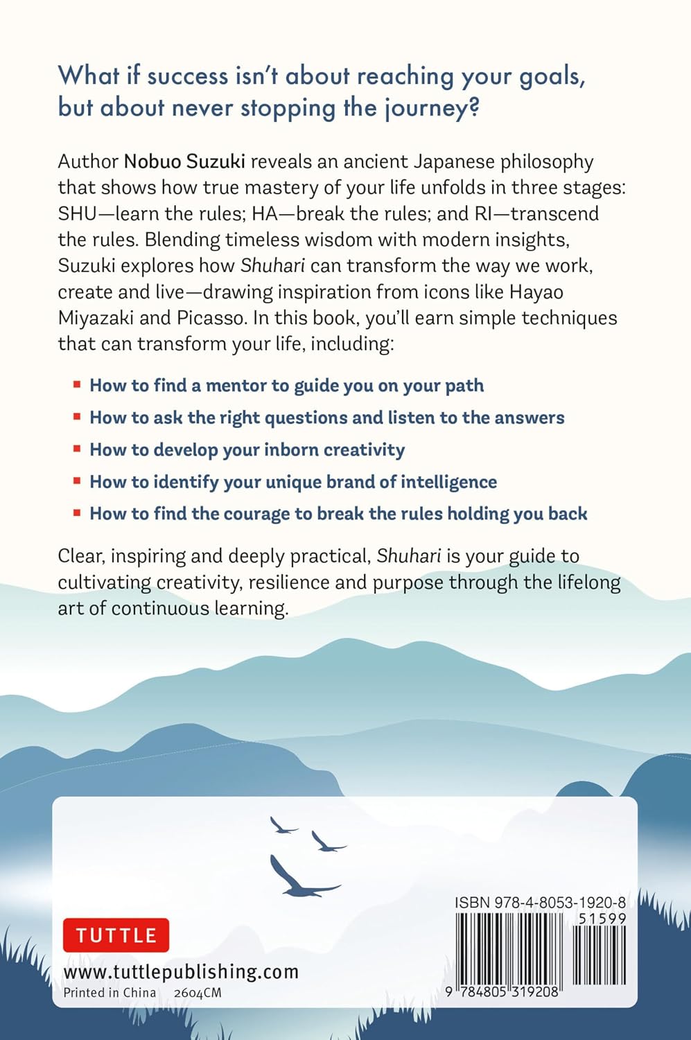 Shuhari: The Three-Step Japanese Path to Lifelong Growth and Success Book by Nobuo Suzuki (Hardcover)