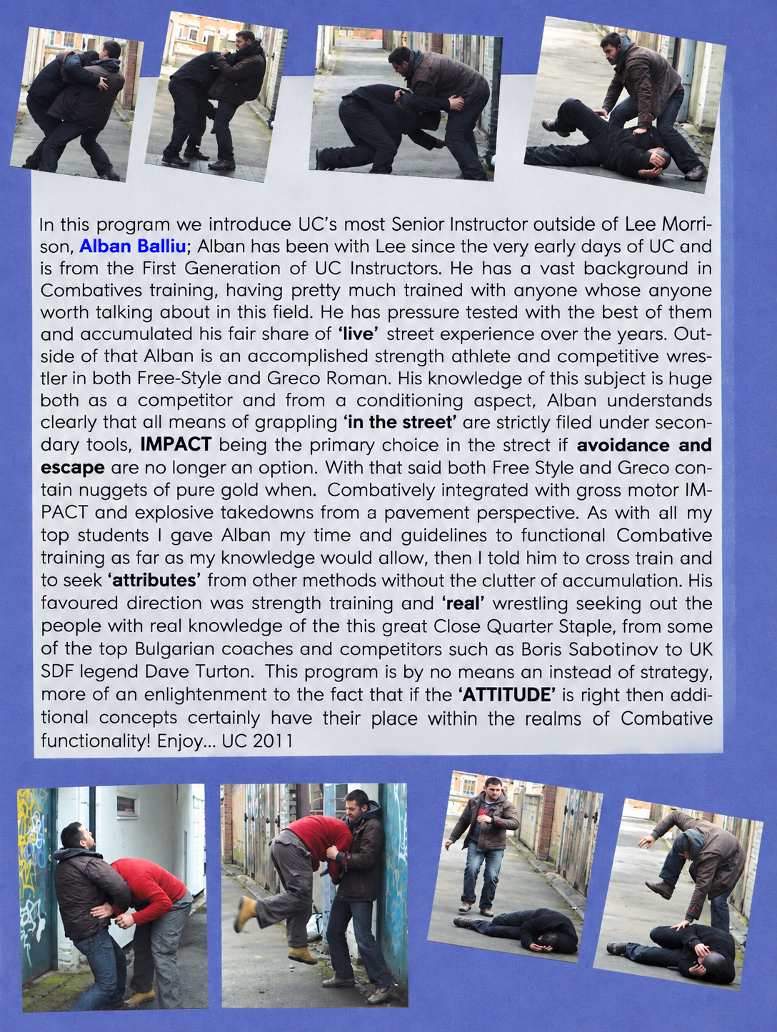 Urban Combatives Street Applied Wrestling Concepts 2 DVD Set by Alban Balliu (Preowned) (PAL)