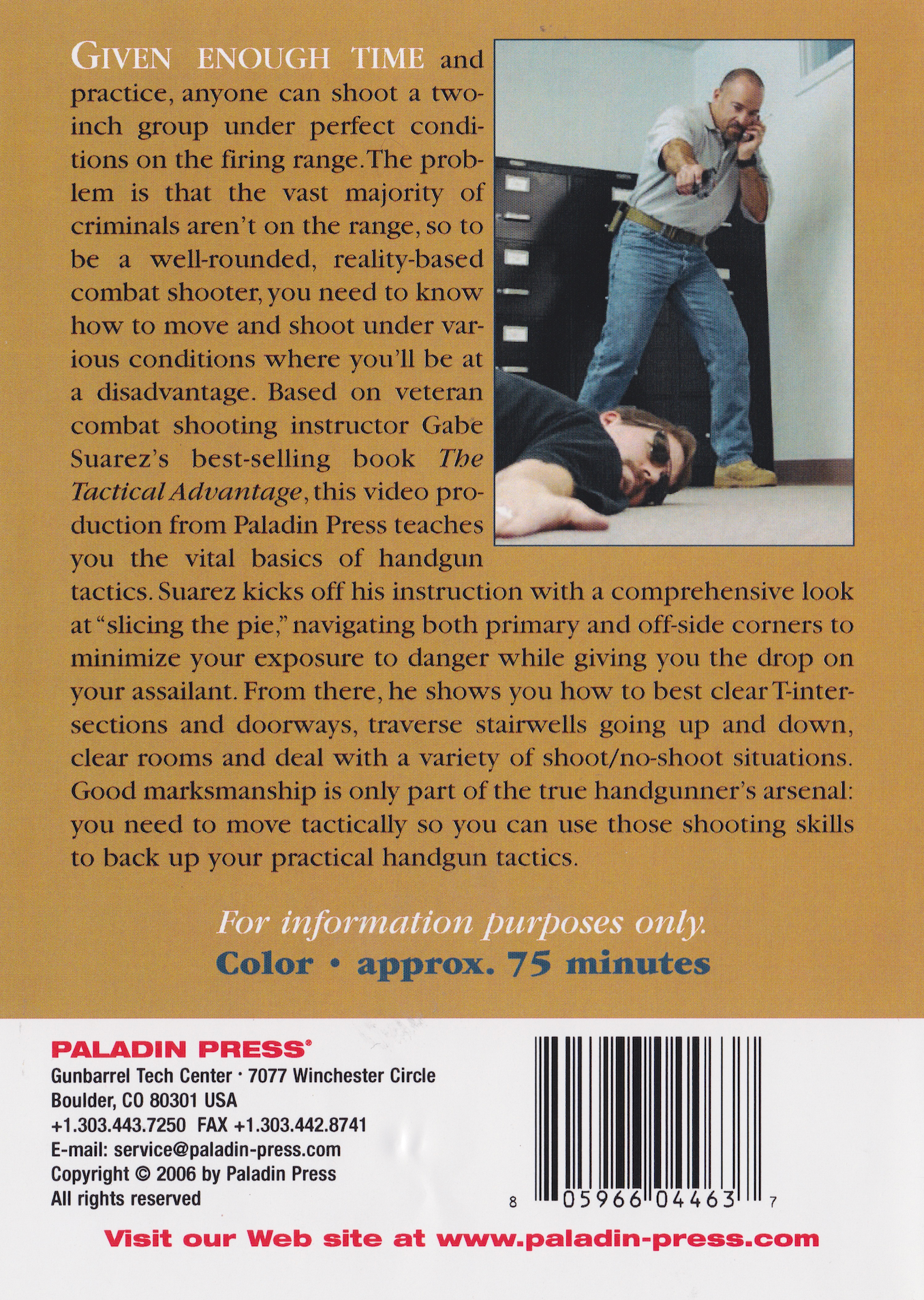 The Tactical Advantage: A Fighter's Guide to Practical Handgun Tactics DVD by Gabriel Suarez