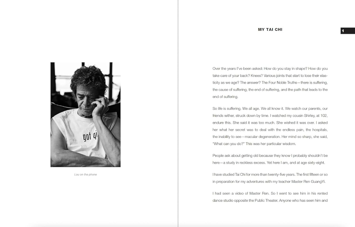 The Art of the Straight Line: My Tai Chi Book by Lou Reed