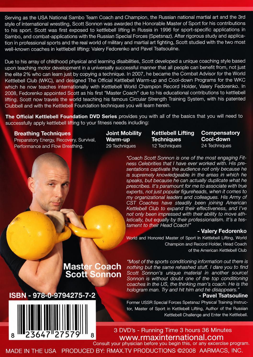 Official Kettlebell Foundation 3 DVD Set by Scott Sonnon (Preowned)