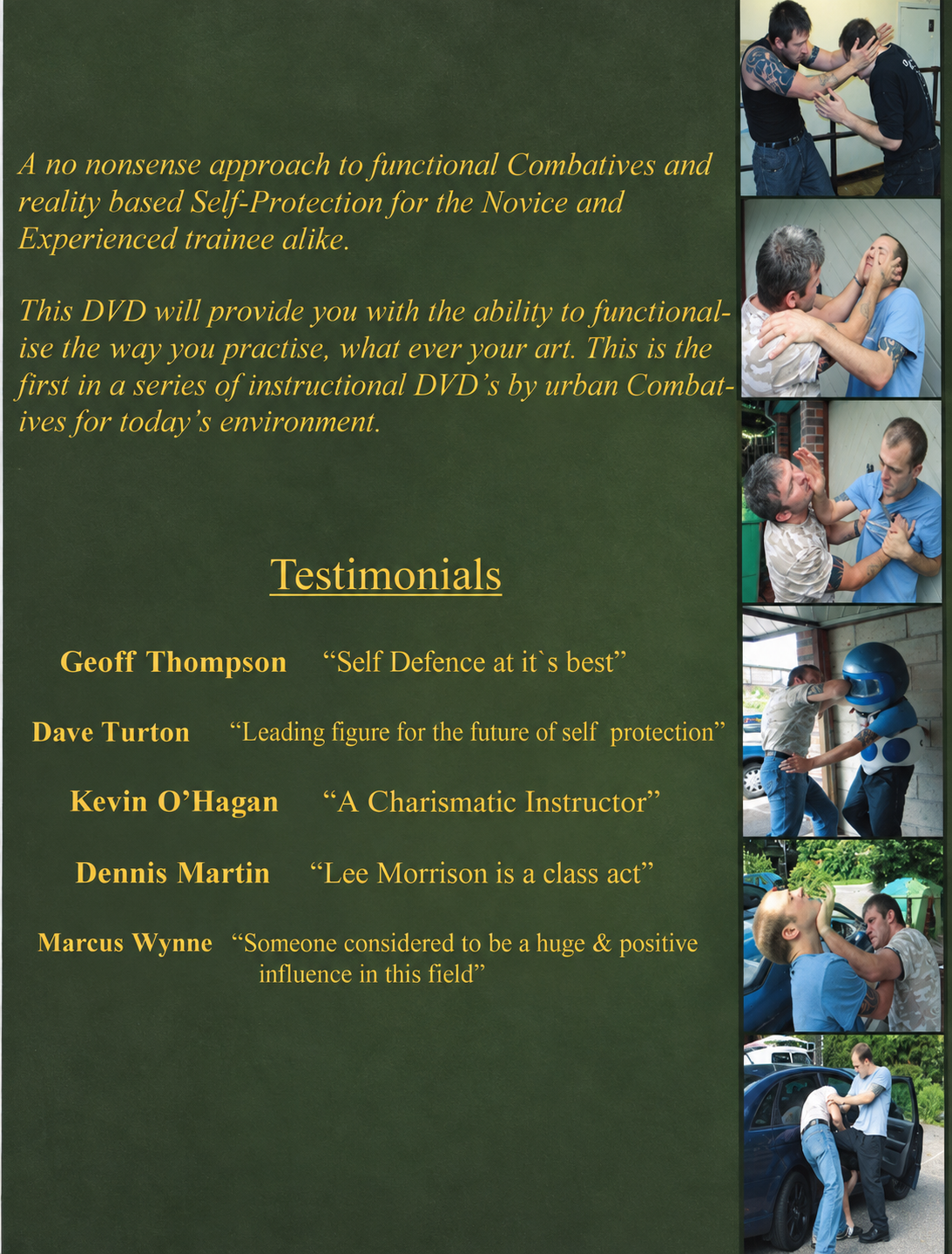 Urban Combatives At Close Quarters 2 DVD Set by Lee Morrison (Preowned) (PAL)