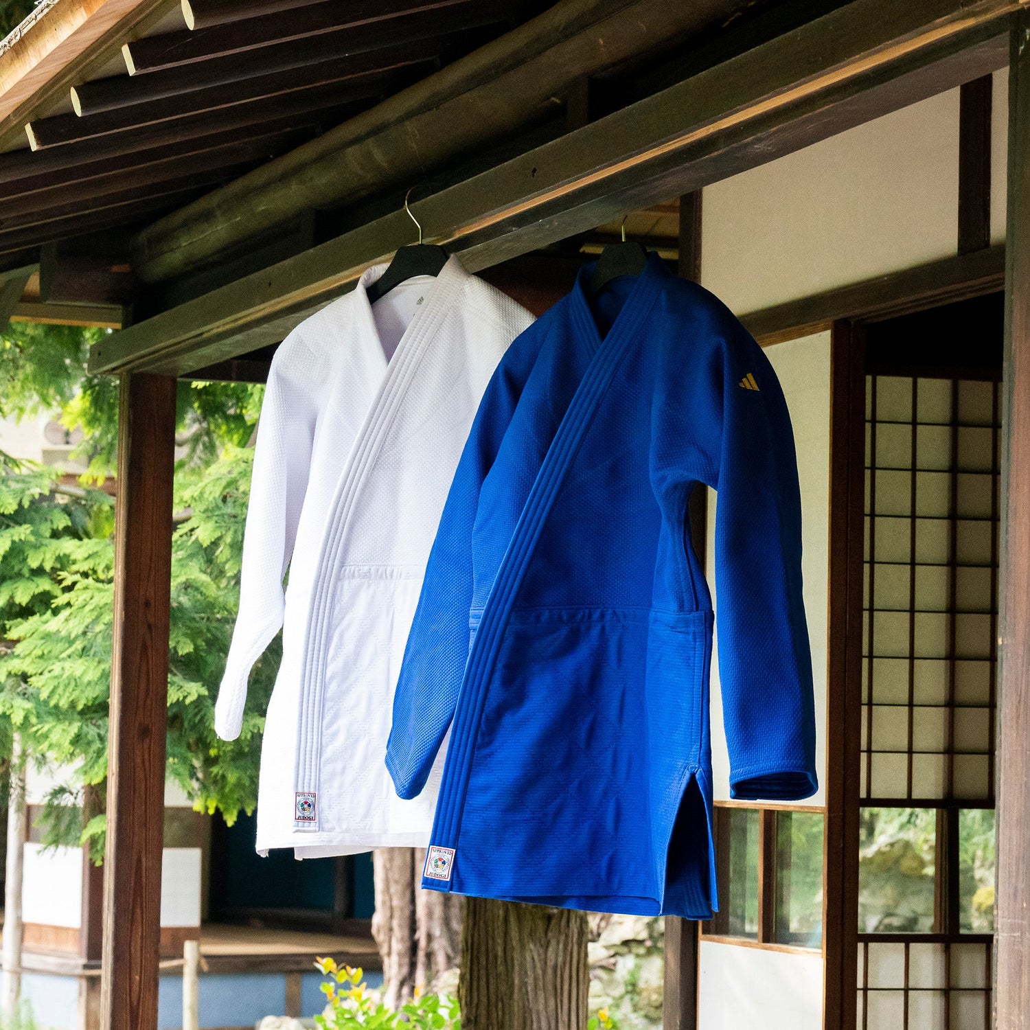 IJF Champion 3 Slim Fit with Gold Logo Judo Gi by Adidas (White or Blue)