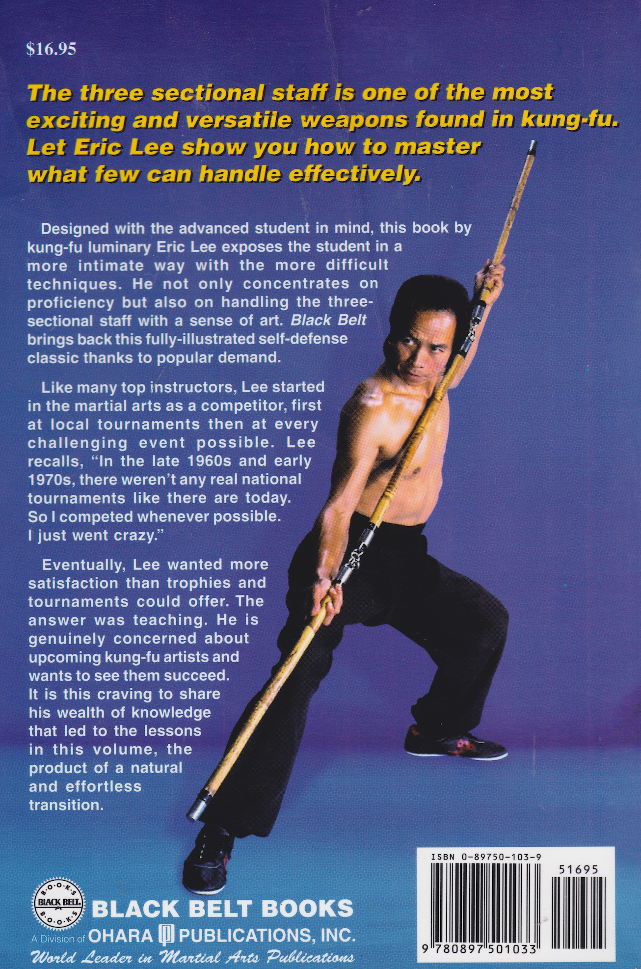 Advanced Three Sectional Staff: Kung Fu Weapon of Self-Defense Book by Eric Lee (Preowned)