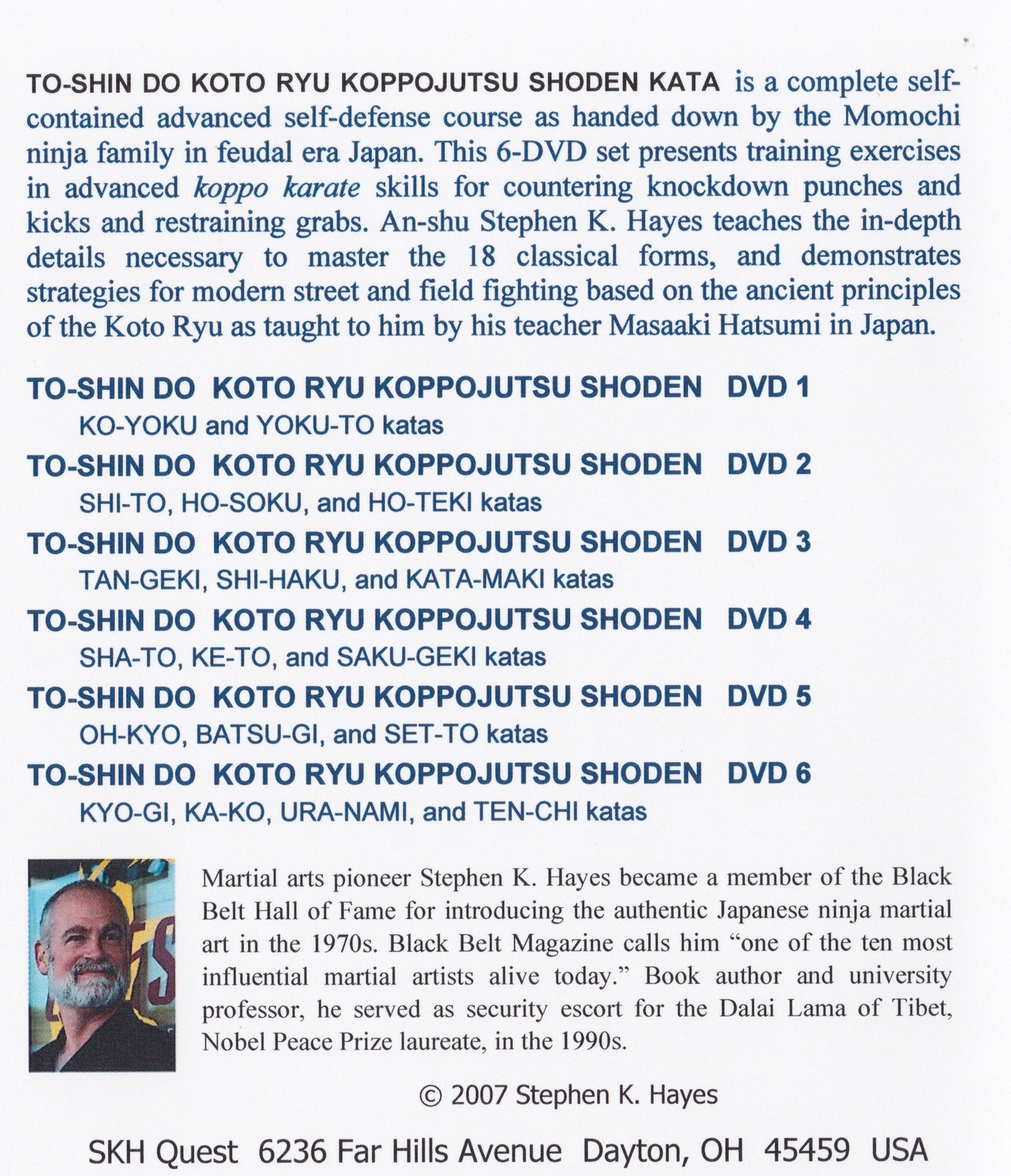 Combate avanzado sin armas - Koto Ryu Koppojutsu 6 DVD con Stephen Hayes
