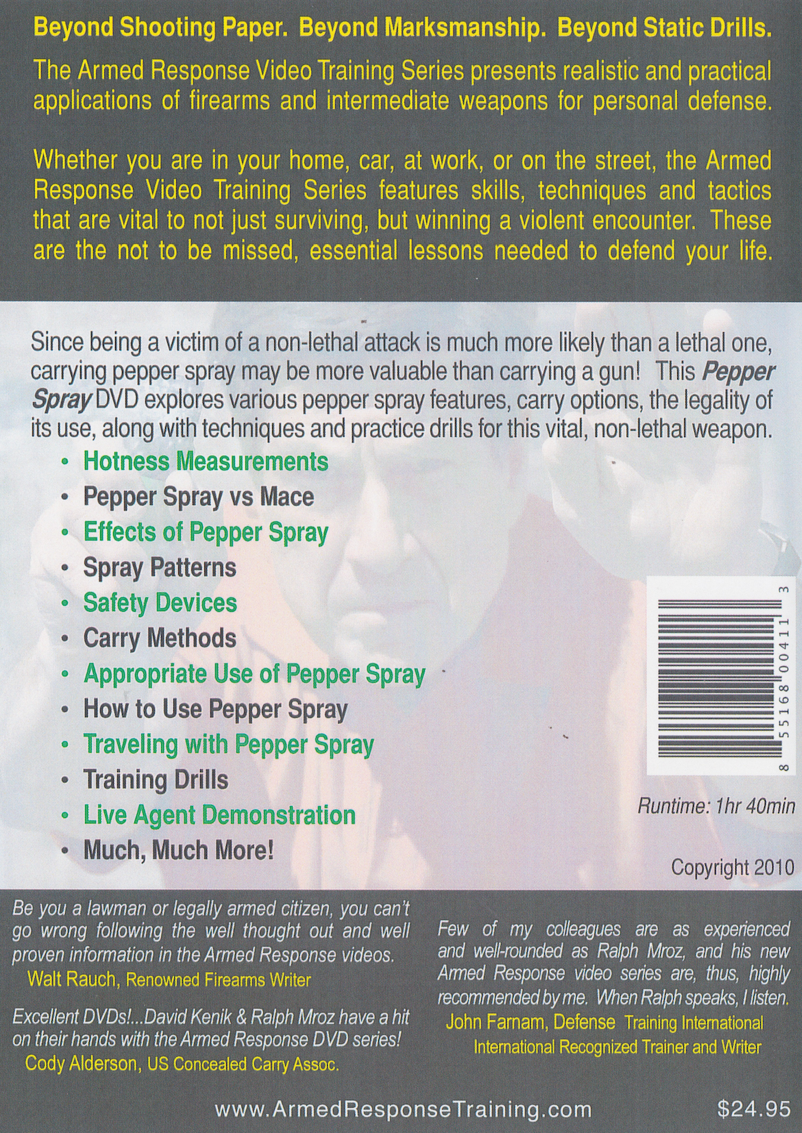 Armed Response: Pepper Spray DVD with David Kenik & Ralph Mroz