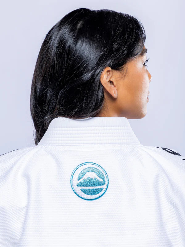 Women's Sekai 3.0  White & Teal BJJ Gi by Fuji