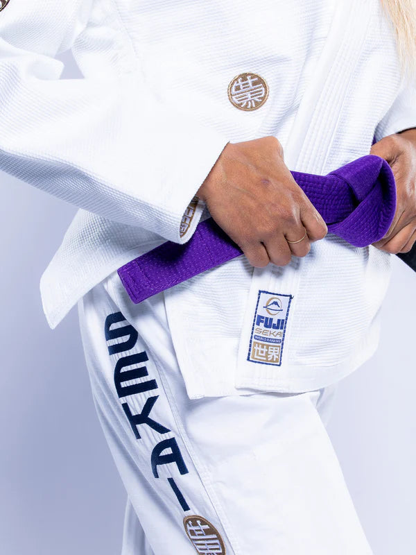 Women's Sekai 3.0  White & Navy BJJ Gi by Fuji