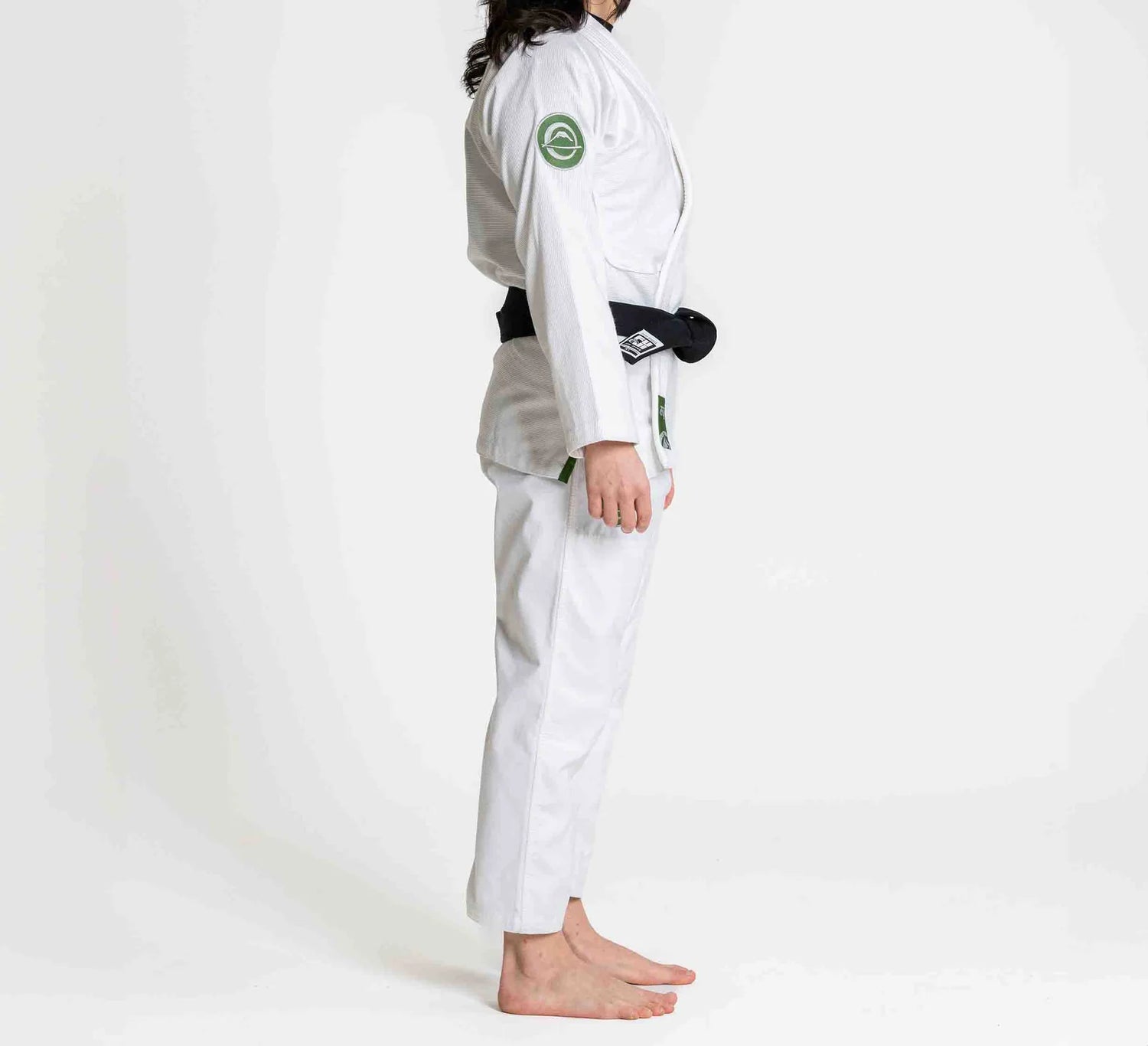 Womens Flow-Tech BJJ Gi White/Green by Fuji