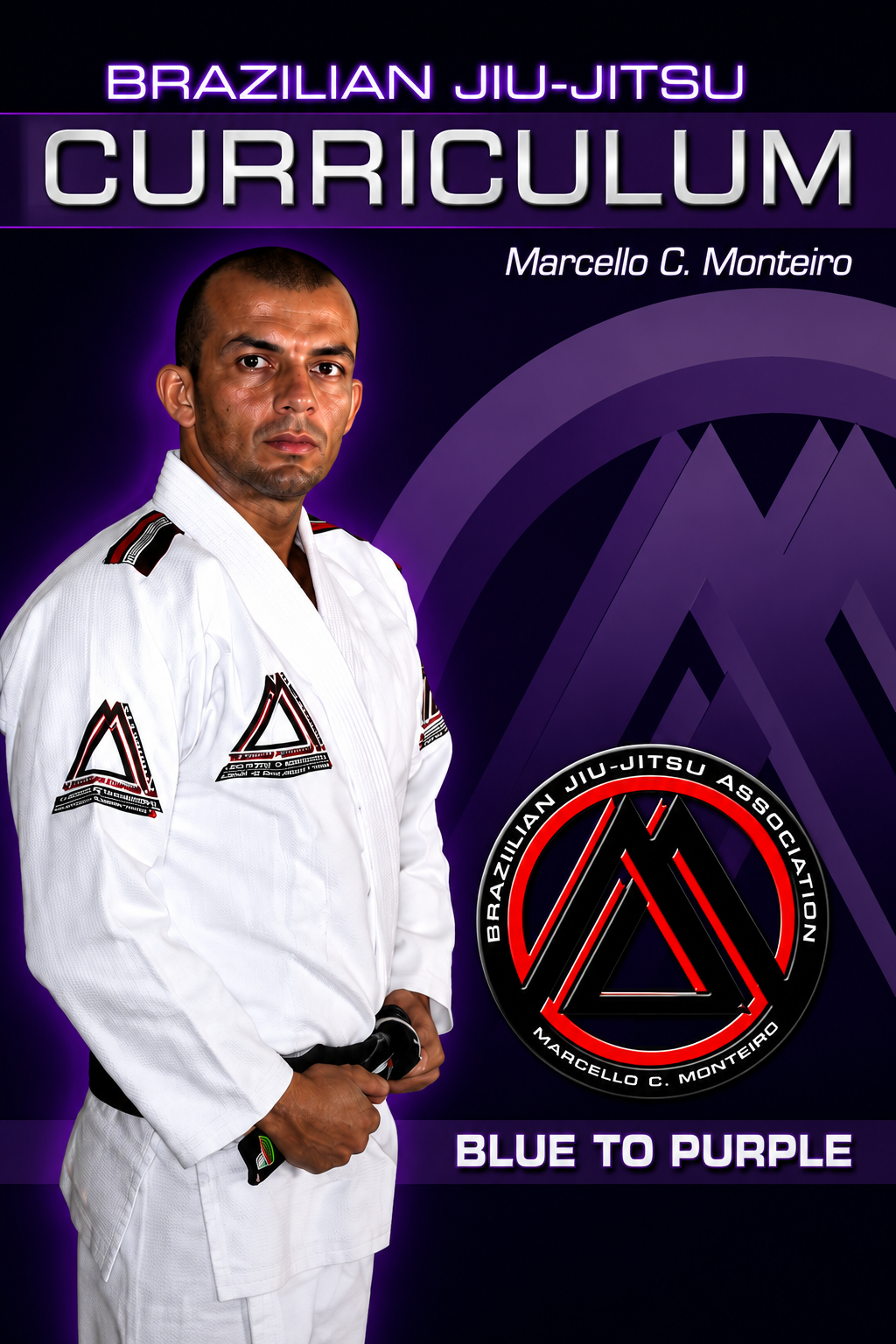 BJJ Blue to Purple Curriculum 4 DVD Set with Marcello Monteiro