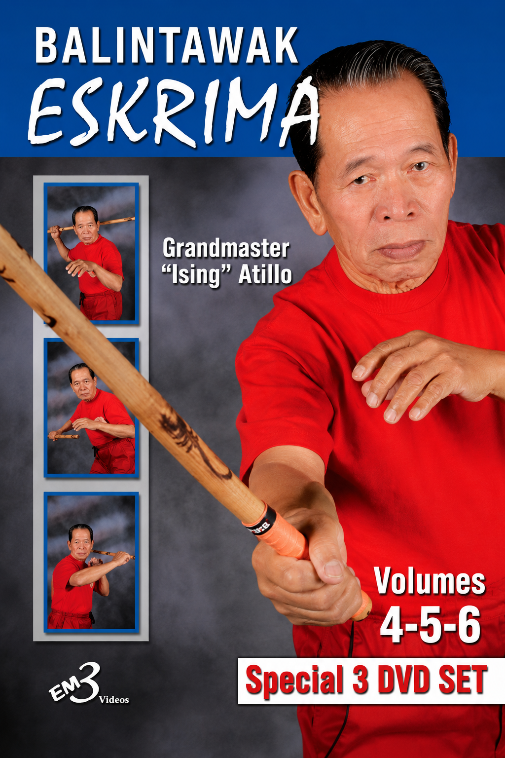 Balintawak Eskrima (Vol 4-6) Juego de 3 DVD con Ising Atillo 