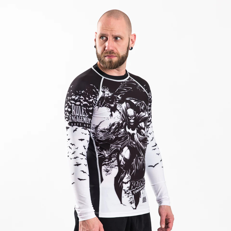 Batman Confidential Noir BJJ Rashguard (Officially Licensed) (Medium Only)