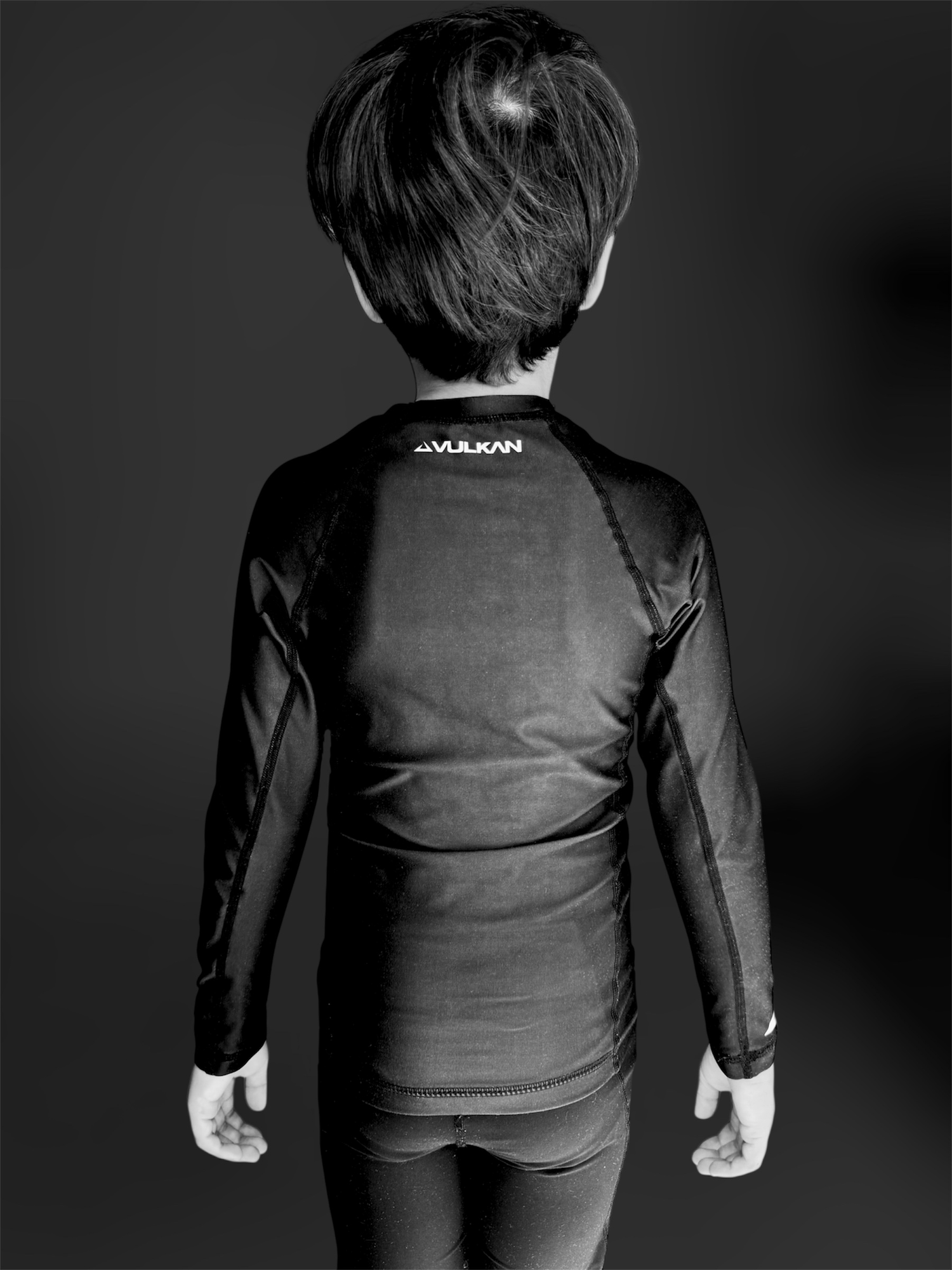 Kids BLACKSHIELD Rashguard Long/Sleeve BLACK by Vulkan
