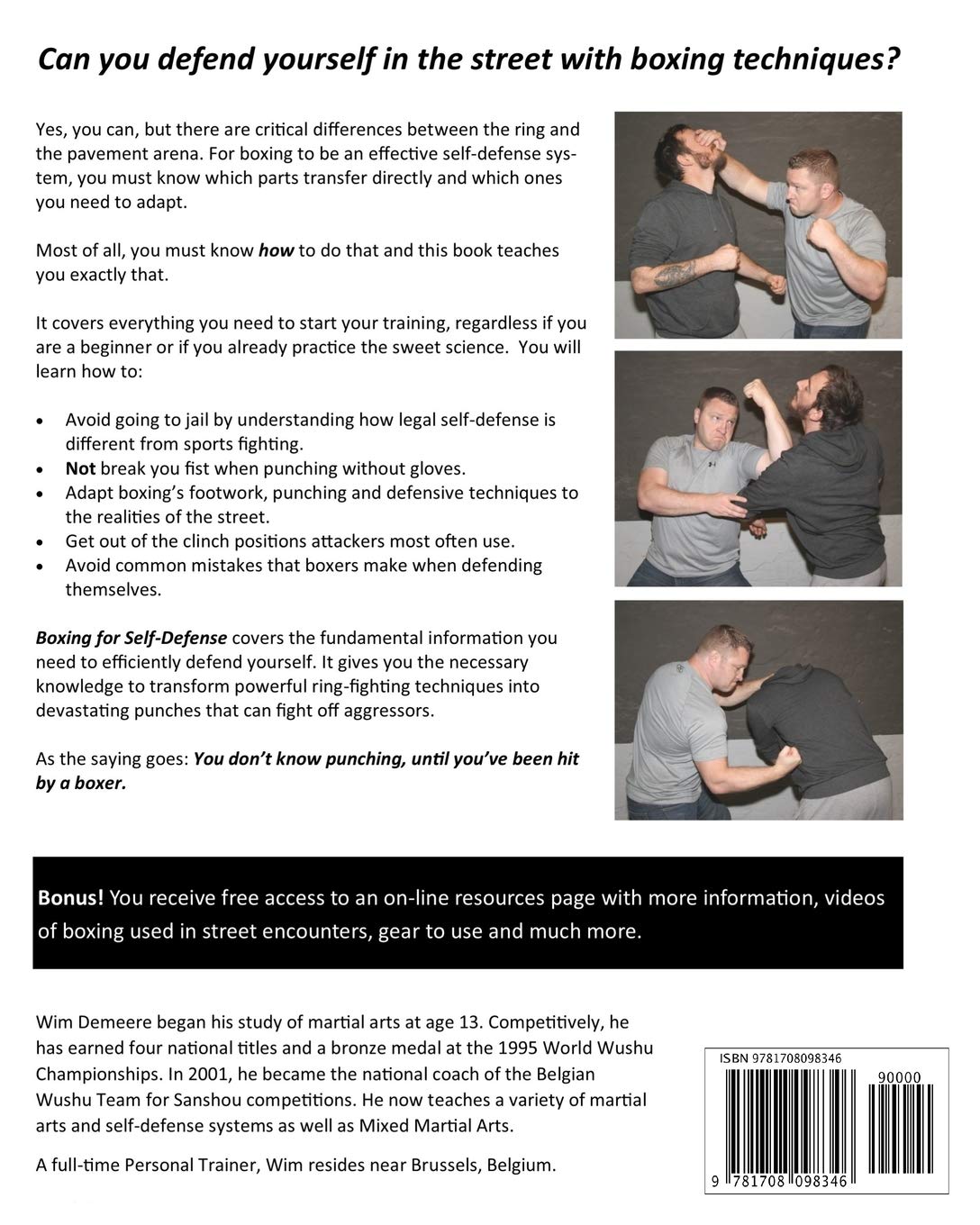 Boxing for Self-Defense: Taking the Sweet Science from the Ring to the Street Book by Wim Demeere