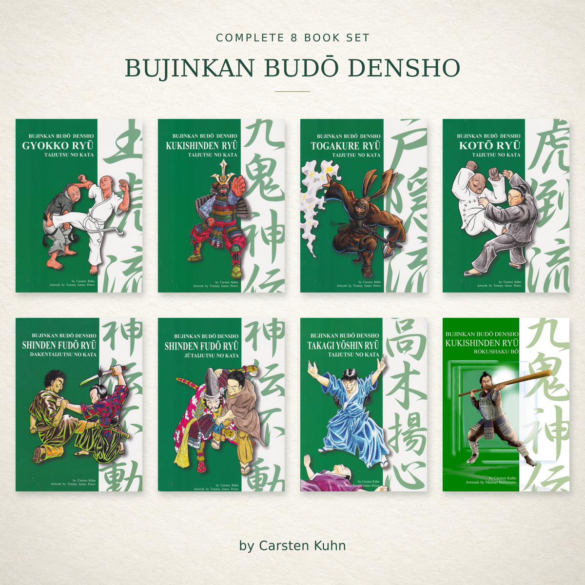 Bujinkan Budo Densho Complete 8 Book Set by Carsten Kuhn