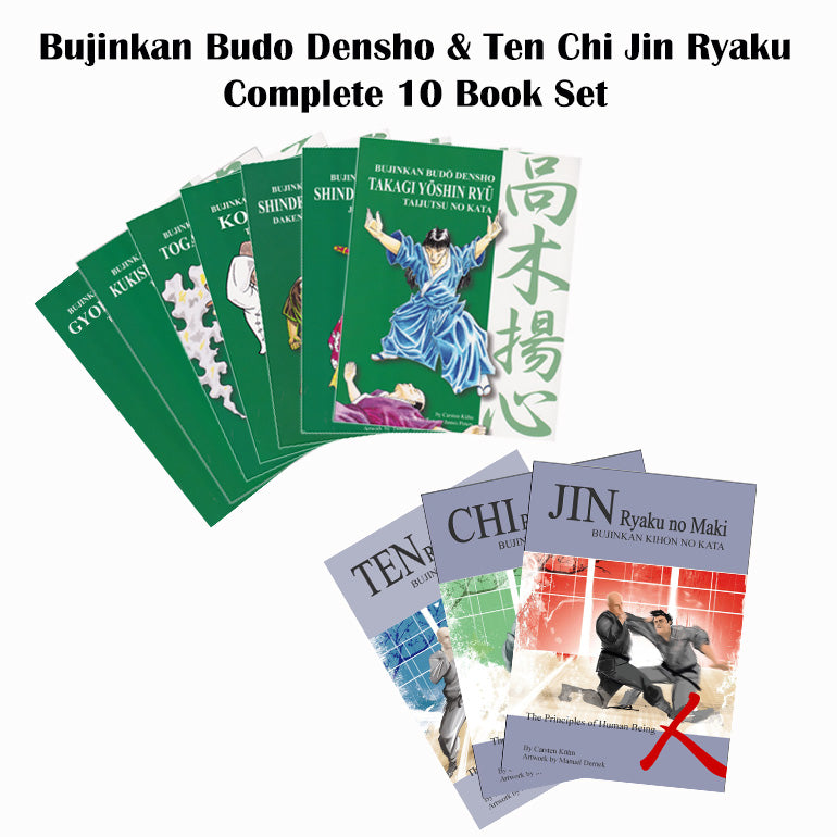 Bujinkan Budo Densho y Ten Jin Chi Ryaku Juego completo de 10 libros de Carsten Kuhn