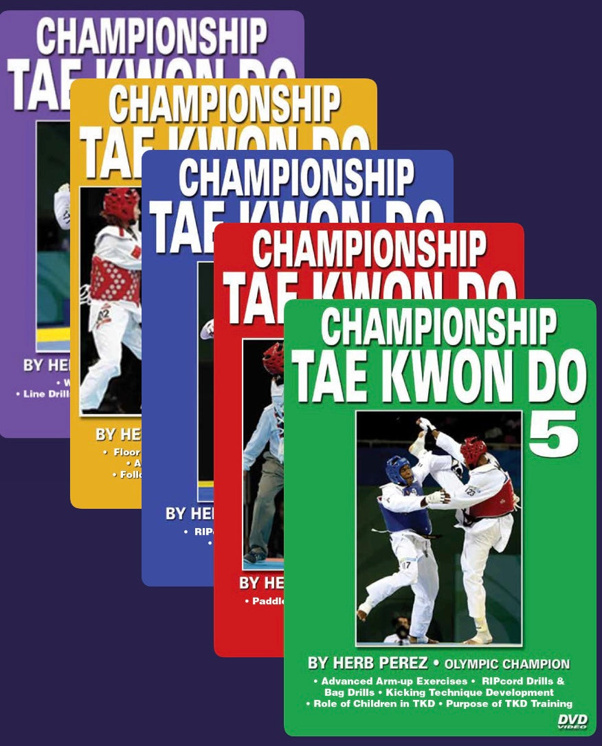 Championship Tae Kwon Do 5 DVD Set by Herb Perez