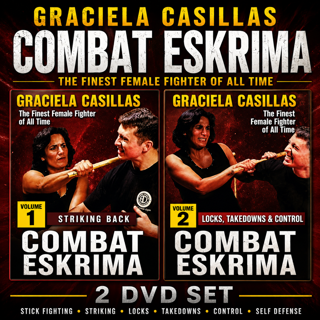 Combat Escrima 2 DVD Set by Graciela Casillas