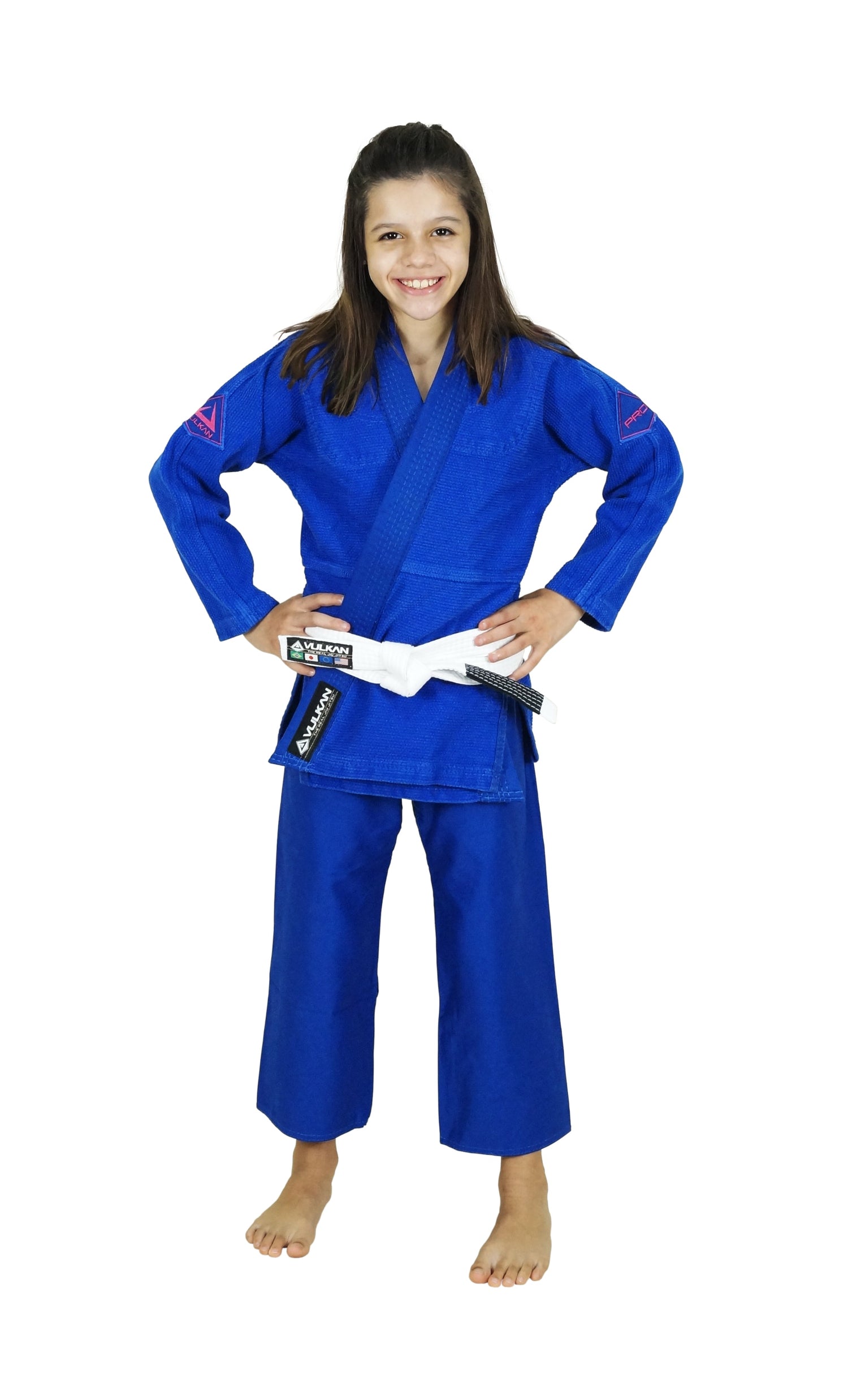 GIRLS PRO EVOLUTION KIDS Jiu-Jitsu Gi (Blue) by Vulkan