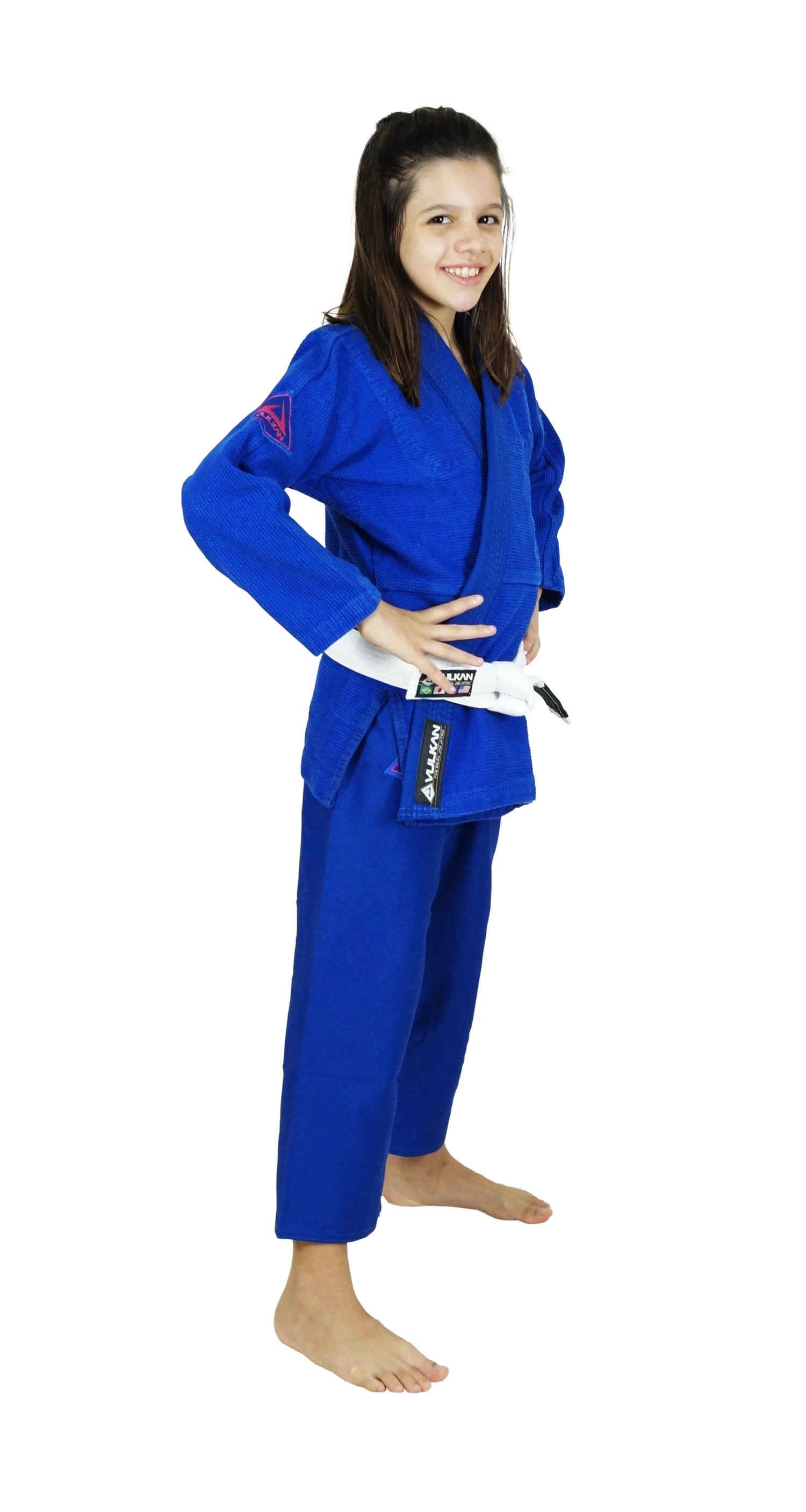 GIRLS PRO EVOLUTION KIDS Jiu-Jitsu Gi (Blue) by Vulkan