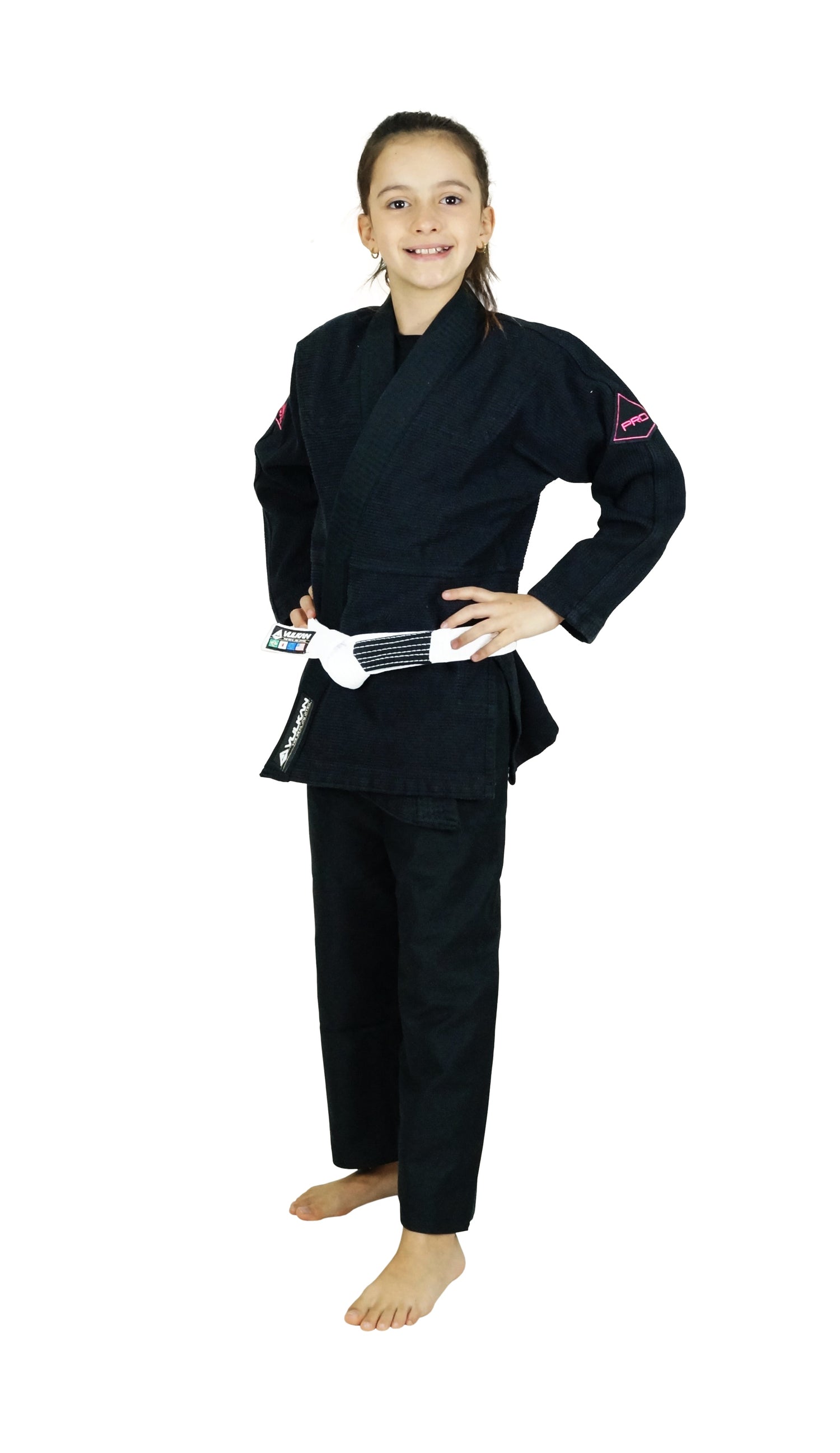 GIRLS PRO EVOLUTION KIDS Jiu-Jitsu Gi (Black) by Vulkan