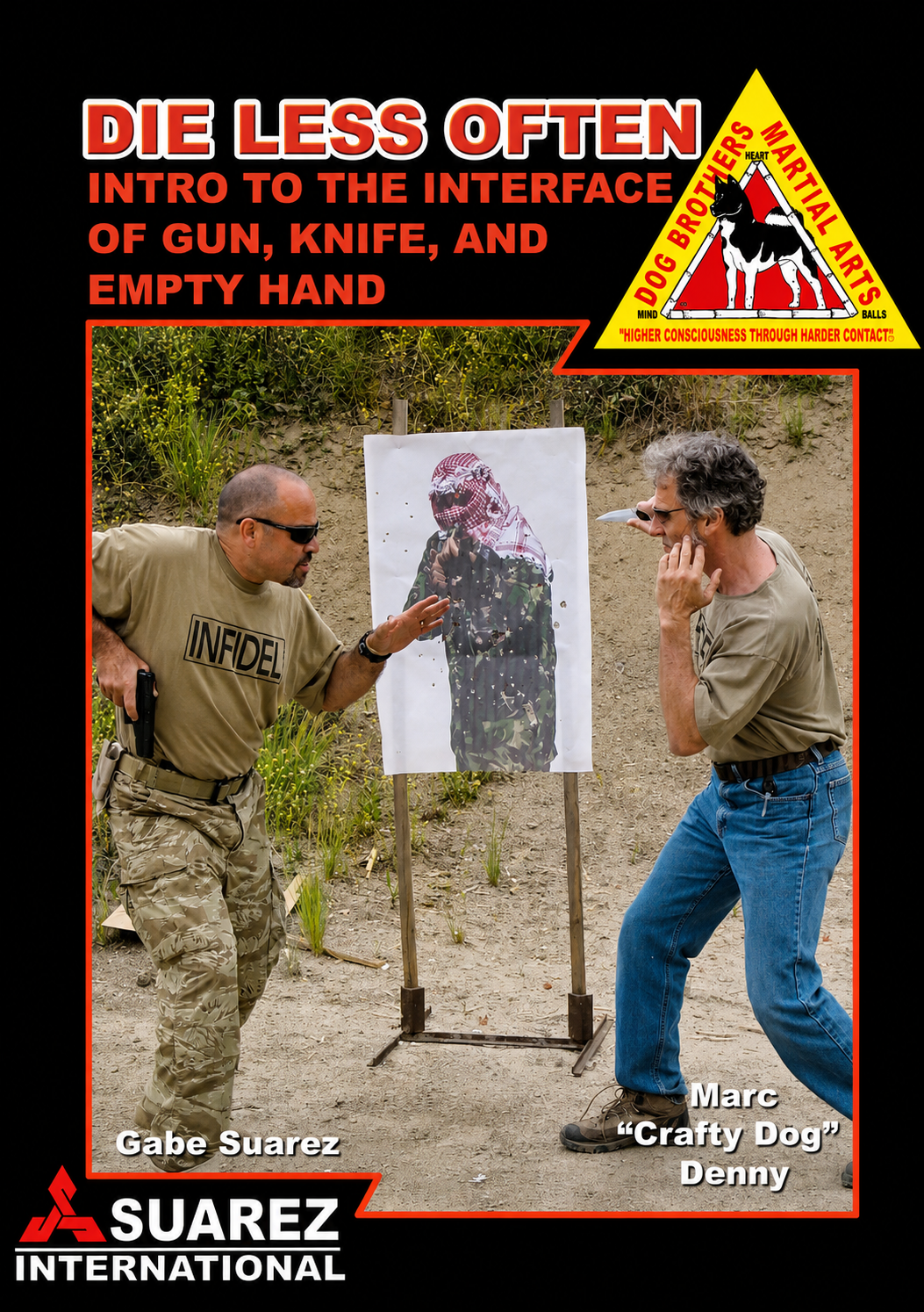 Die Less Often 1: Intro to the Interface of Gun, Knife, & Empty Hand 3 DVD Set with Crafty Dog & Gabe Suarez