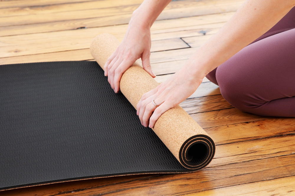 Cork Yoga Mat — Non-Slip Natural Cork & TPE, 5mm Thick
